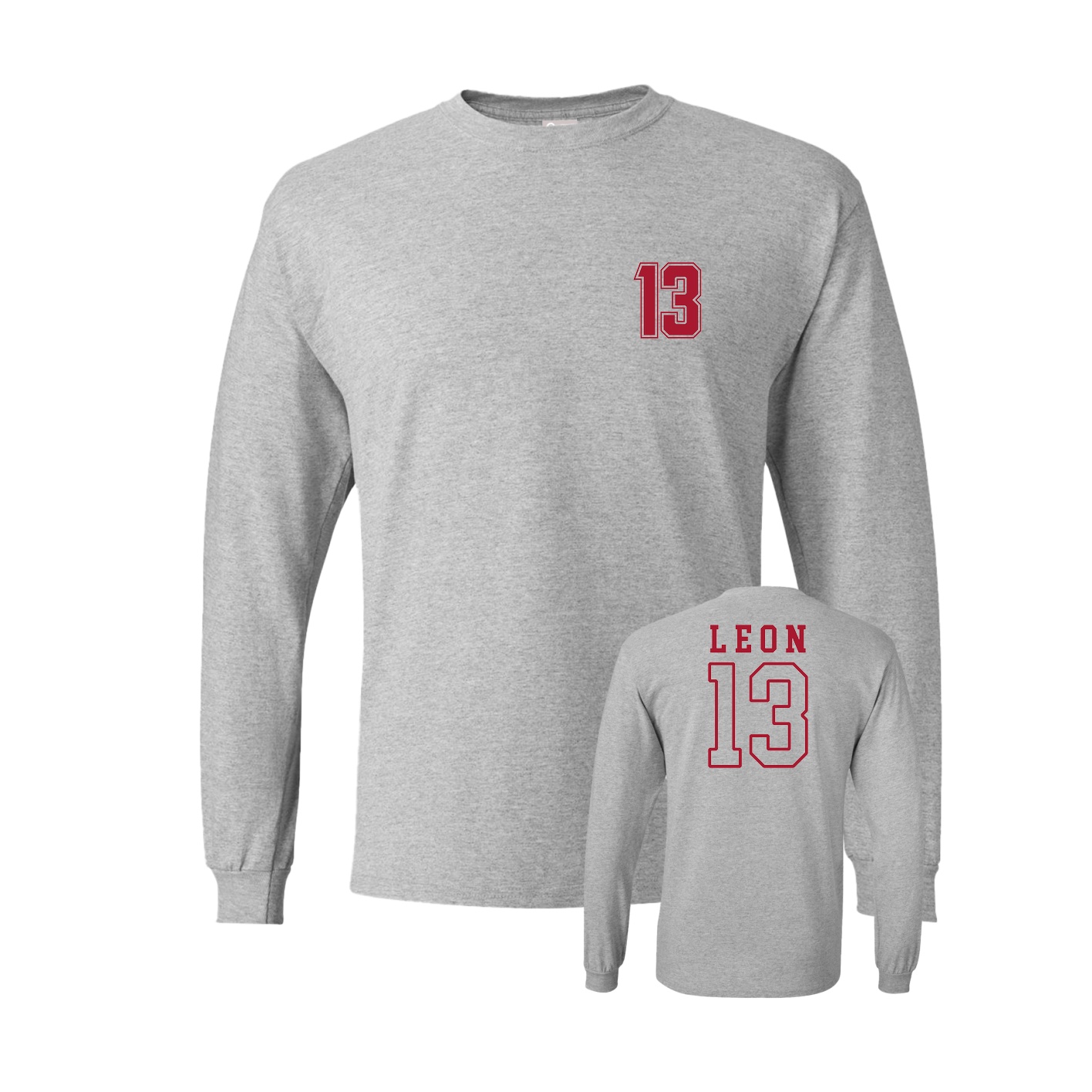 Long Sleeve Tee — Chest Back in Grey