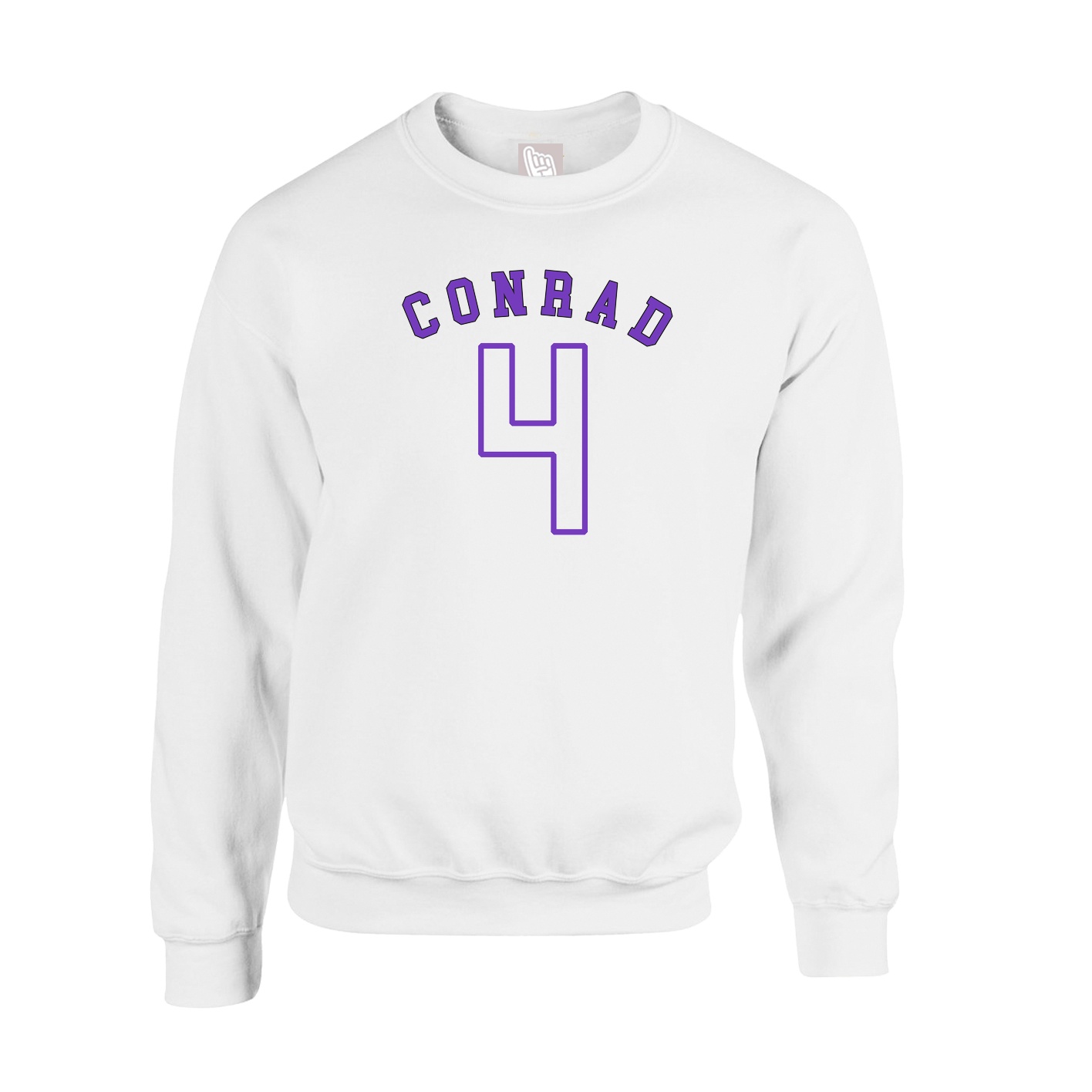 Fleece Crew — Shirsey Arch in White