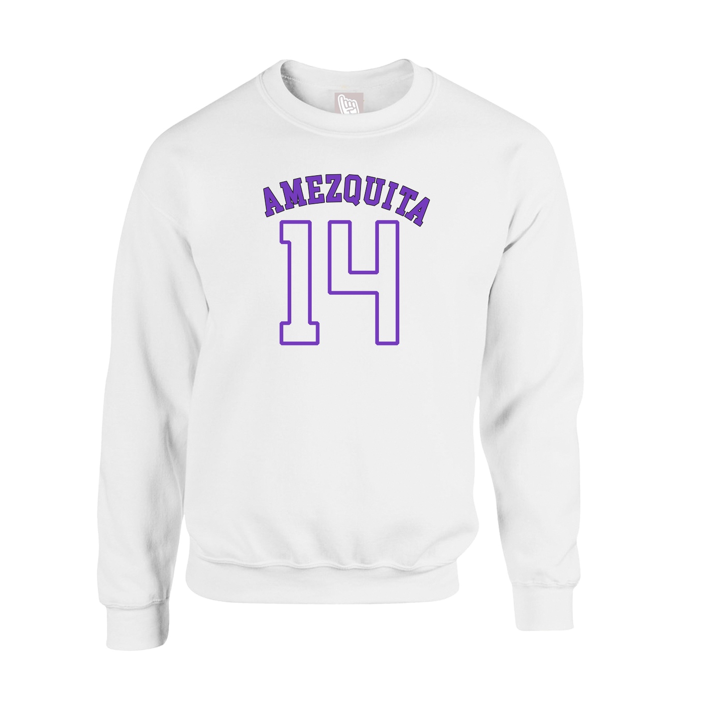 Fleece Crew — Shirsey Arch in White