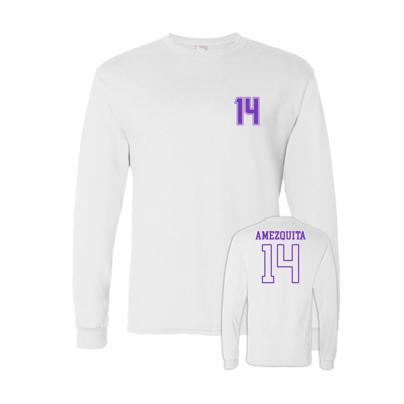 Long Sleeve Tee — Chest Back in White