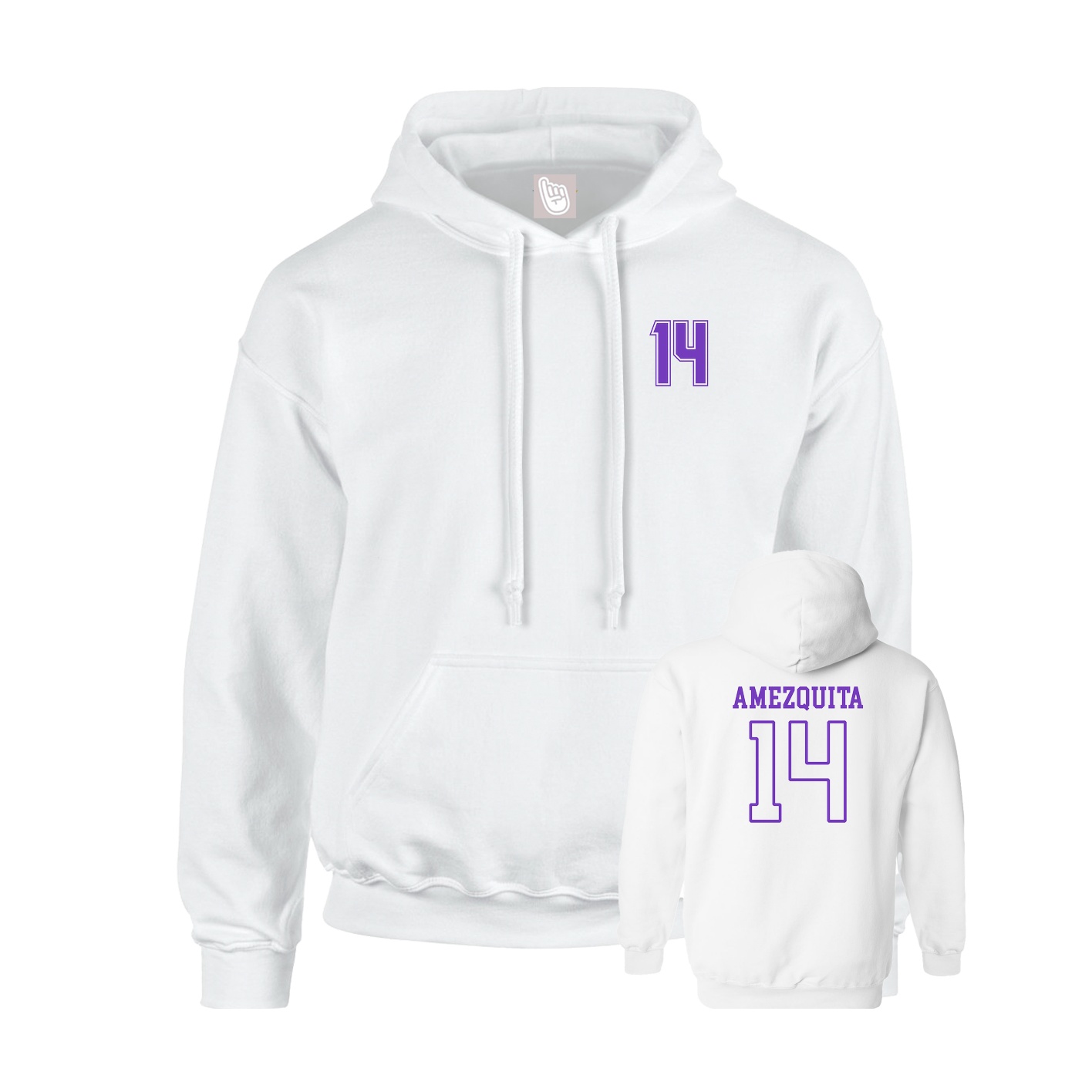Hoodie — Chest Back in White