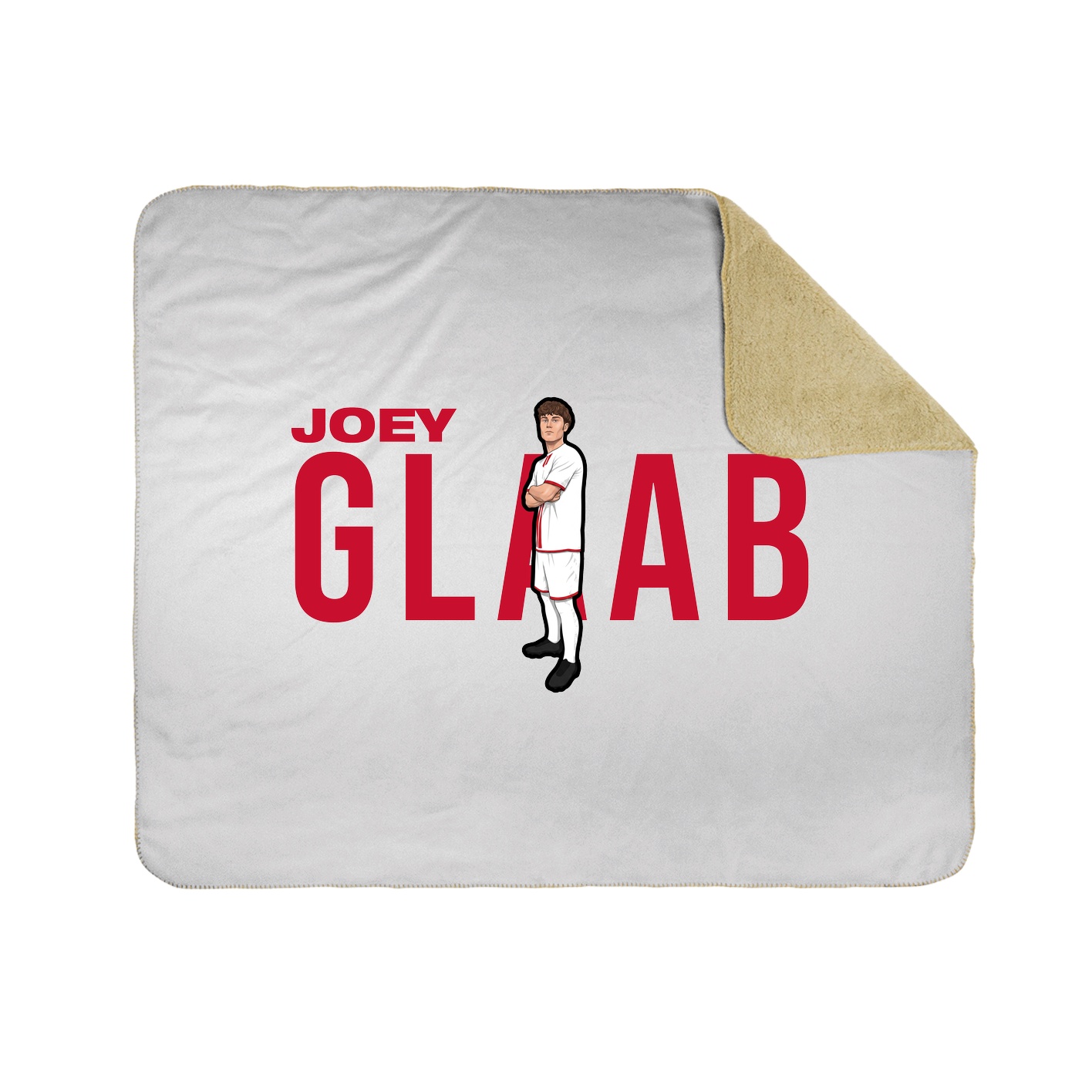 Throw Blanket — Player Name in White