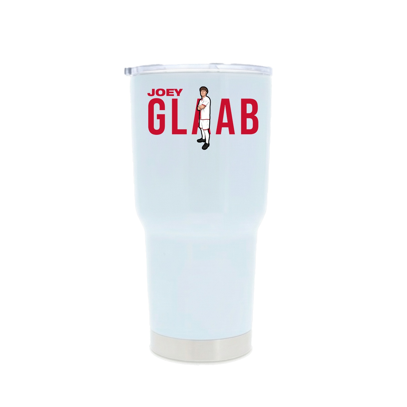 30oz Stainless Steel Tumbler — Player Name in White