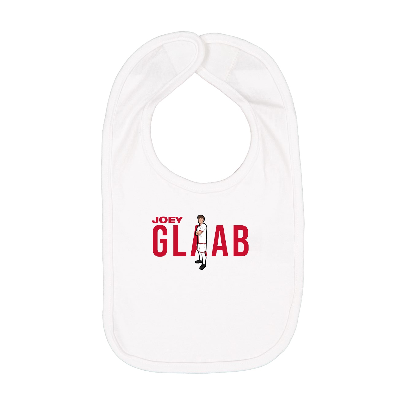 Infant Bib — Player Name in White