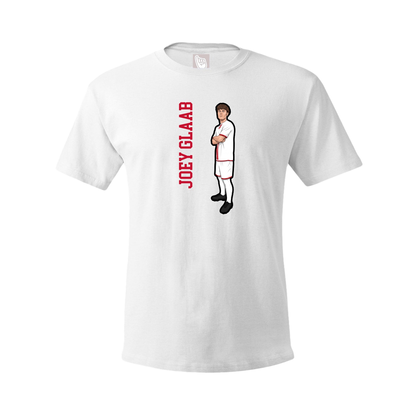 Youth Tee — Name Vertical in White