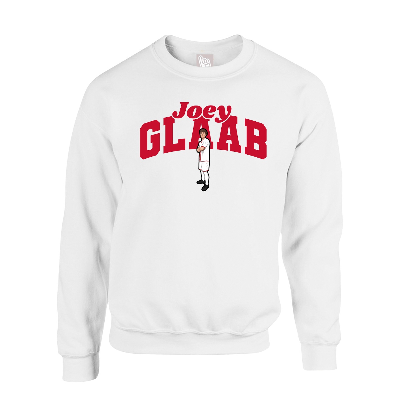 Fleece Crew — Signature Arch in White