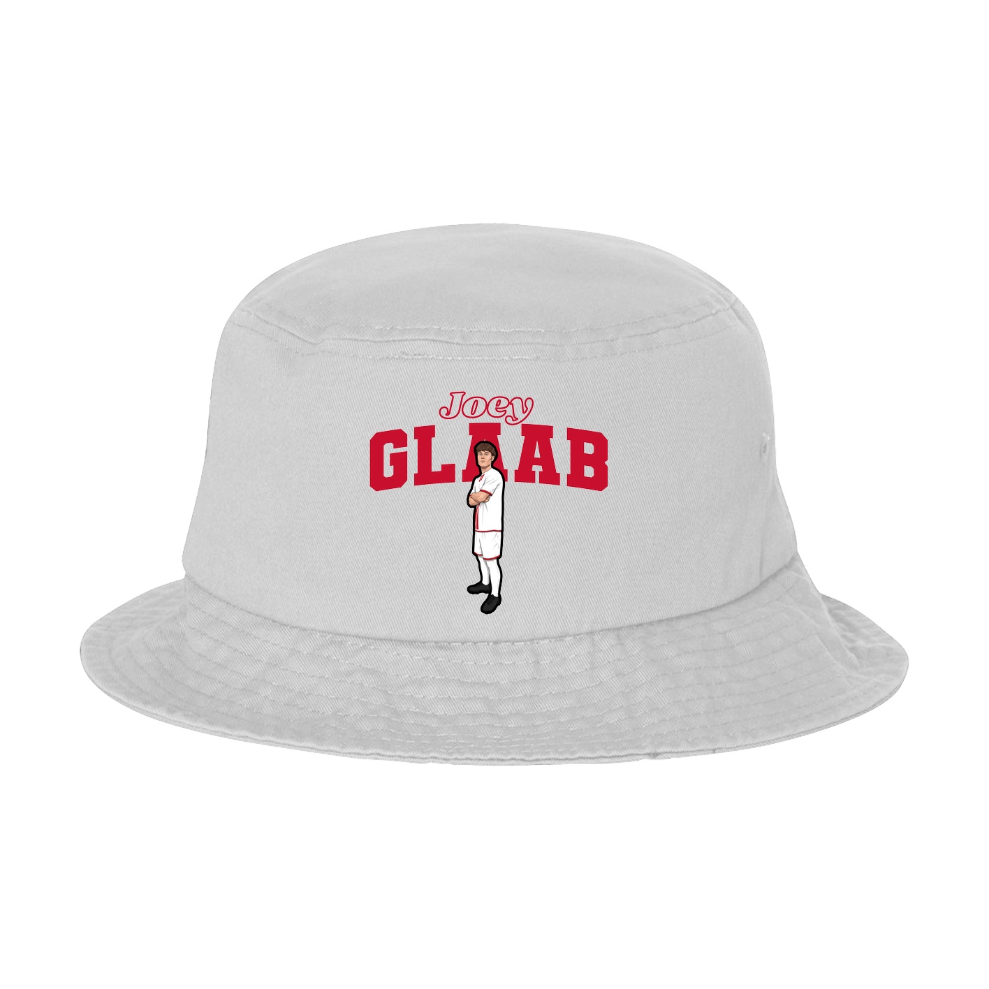 Bucket Cap — Name Arch in White