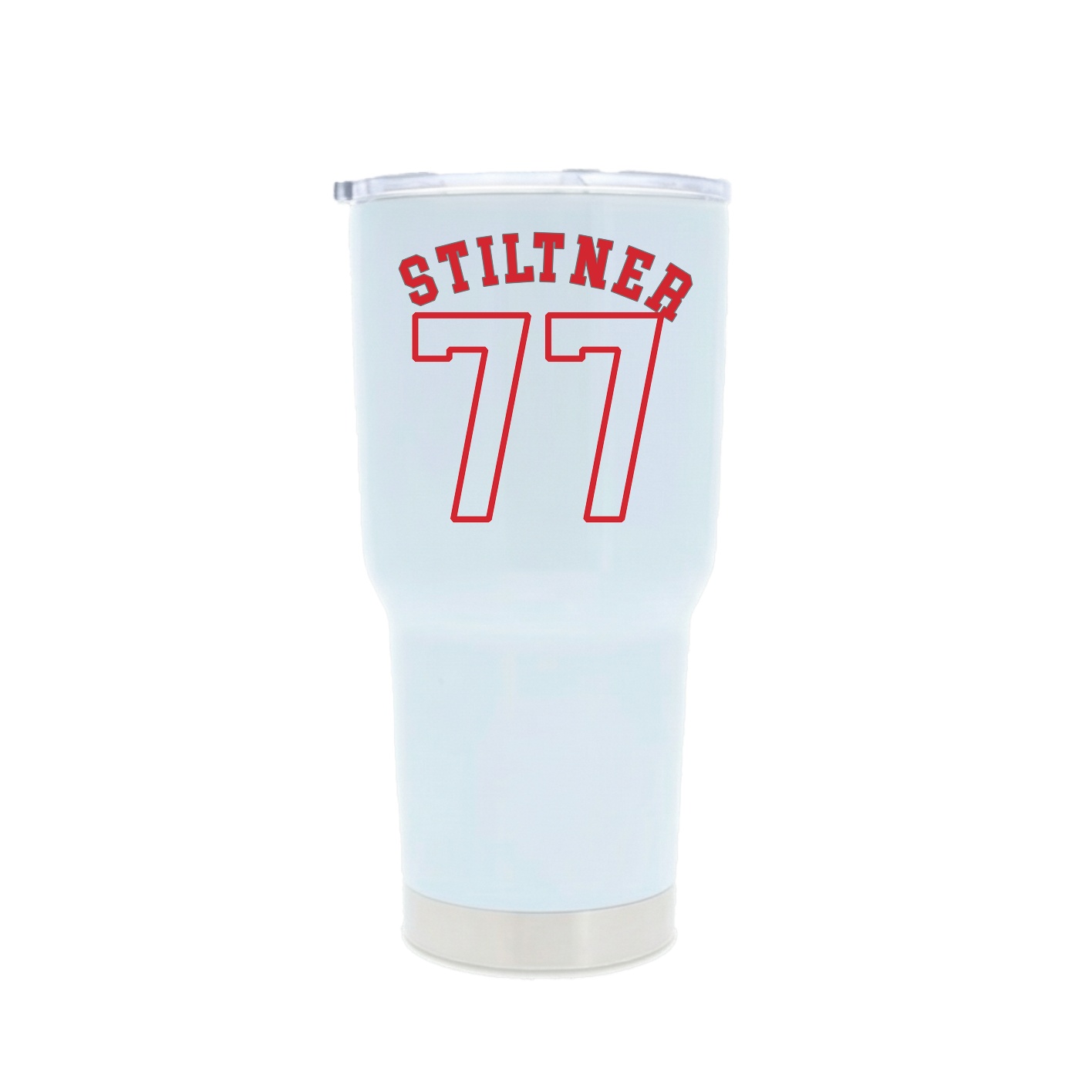 30oz Stainless Steel Tumbler — Shirsey Arch in White