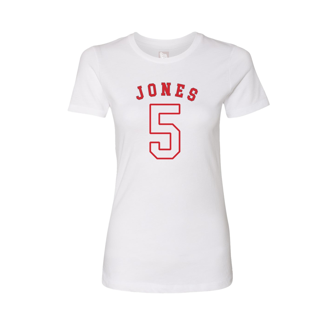 Fitted Women's Tee — Shirsey Arch in White