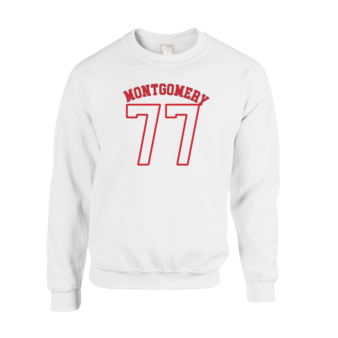 Fleece Crew — Shirsey Arch in White