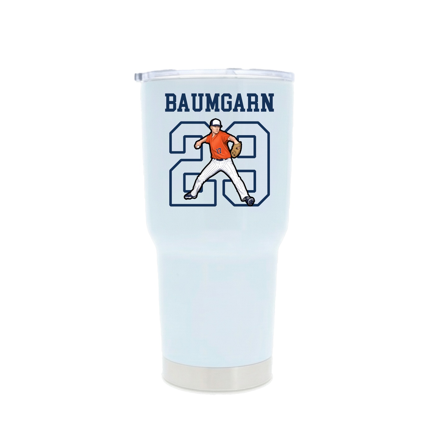 30oz Stainless Steel Tumbler — Shirsey in White