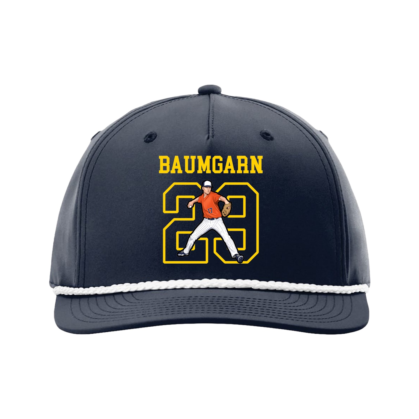 Five-Panel Classic Rope Cap — Shirsey in Navy