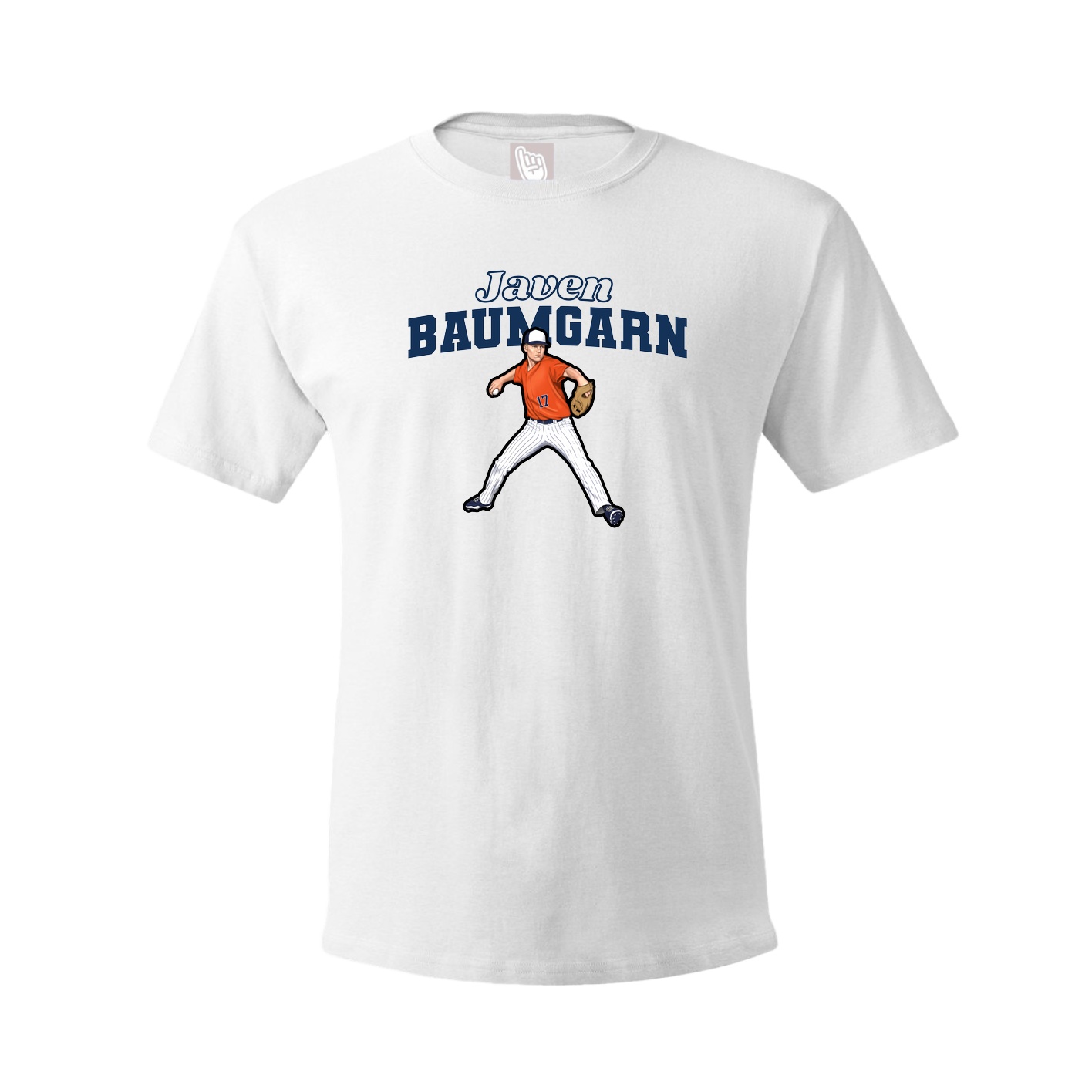 Youth Tee — Name Arch in White