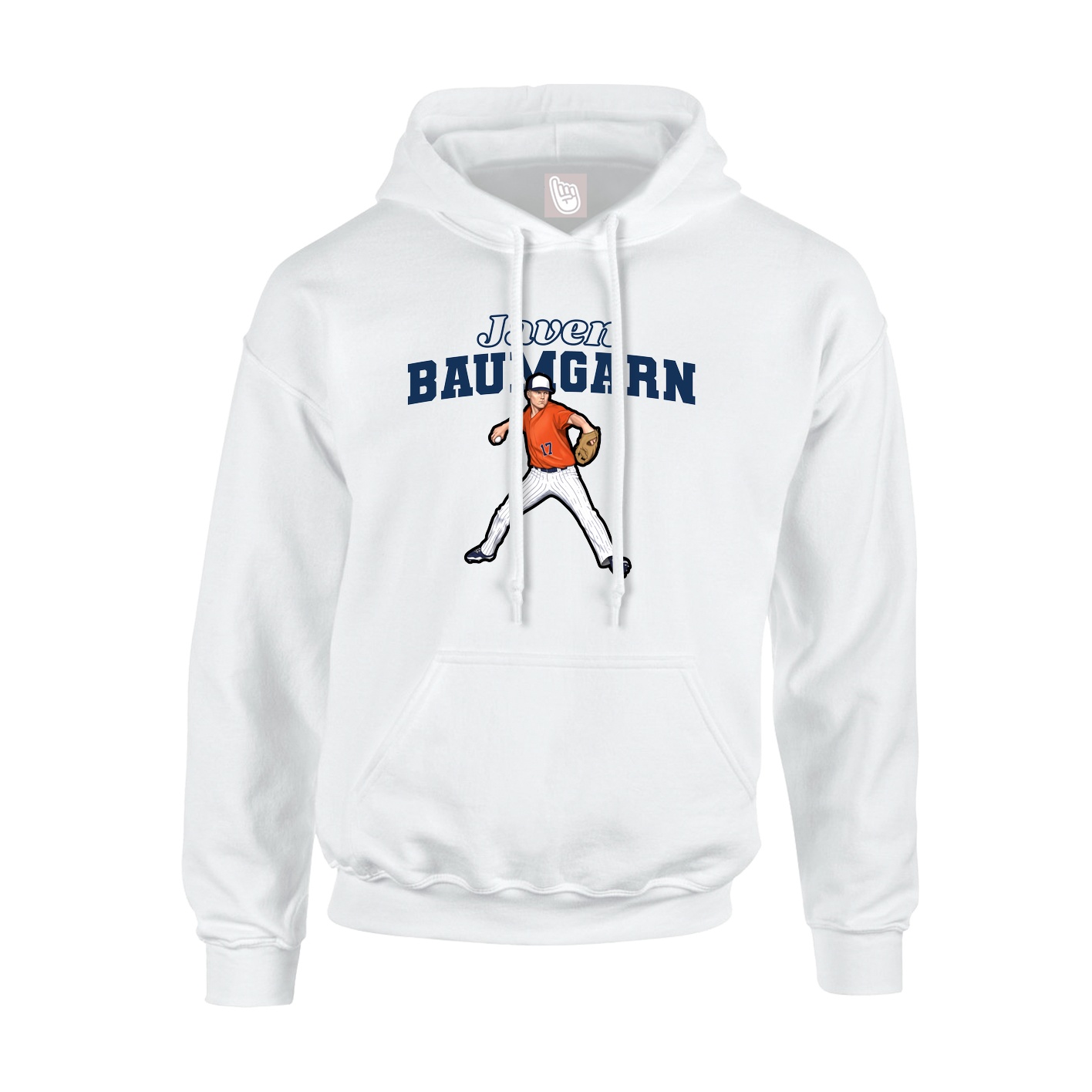Hoodie — Name Arch in White