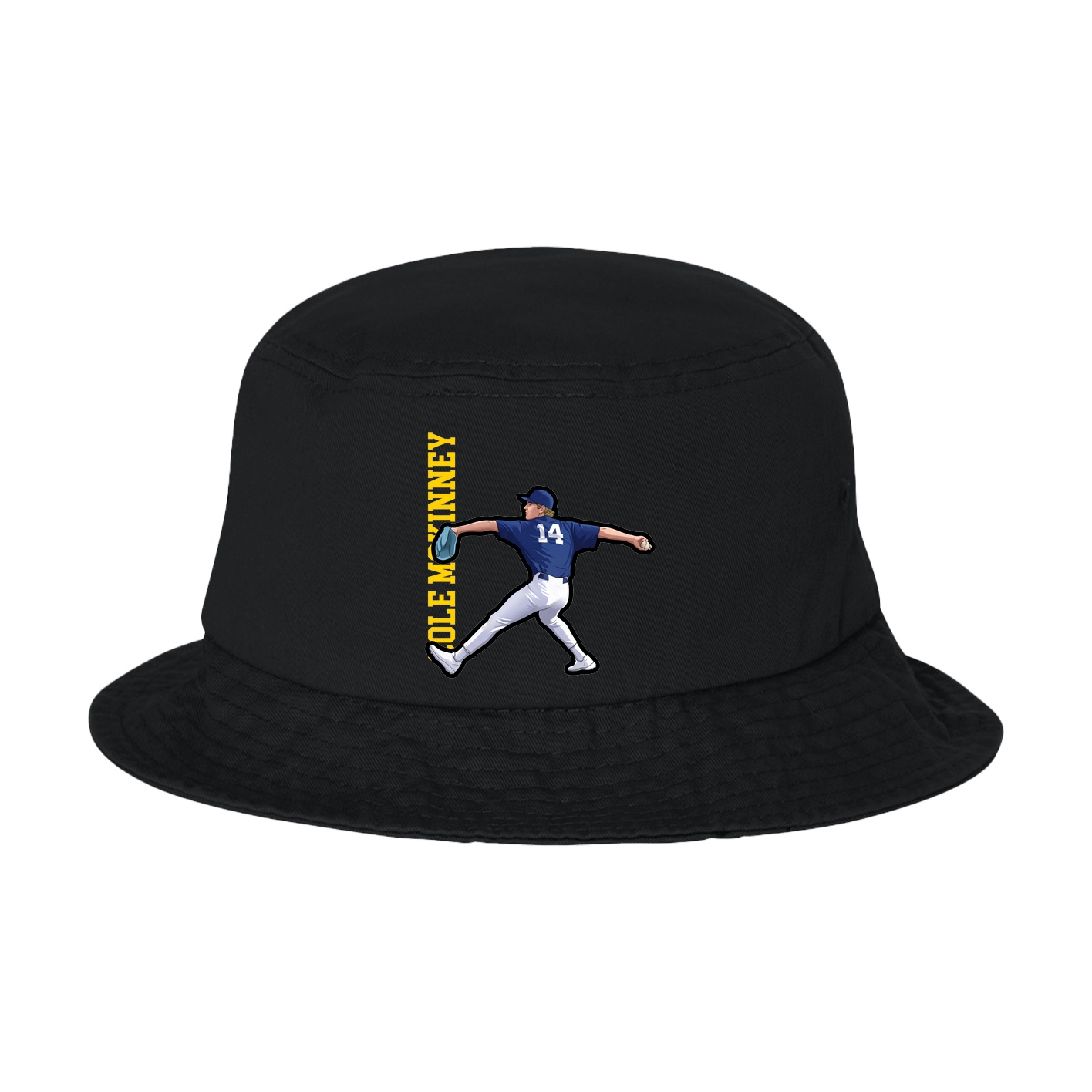 Bucket Cap — Name Vertical in Black