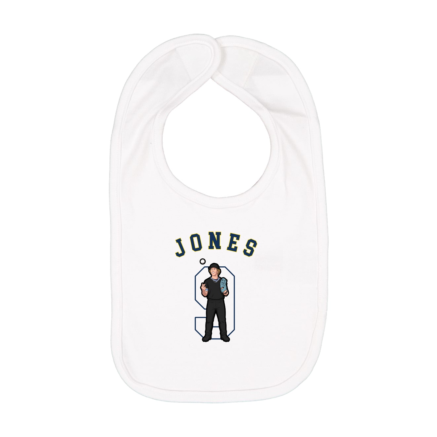 Infant Bib — Shirsey Arch in White