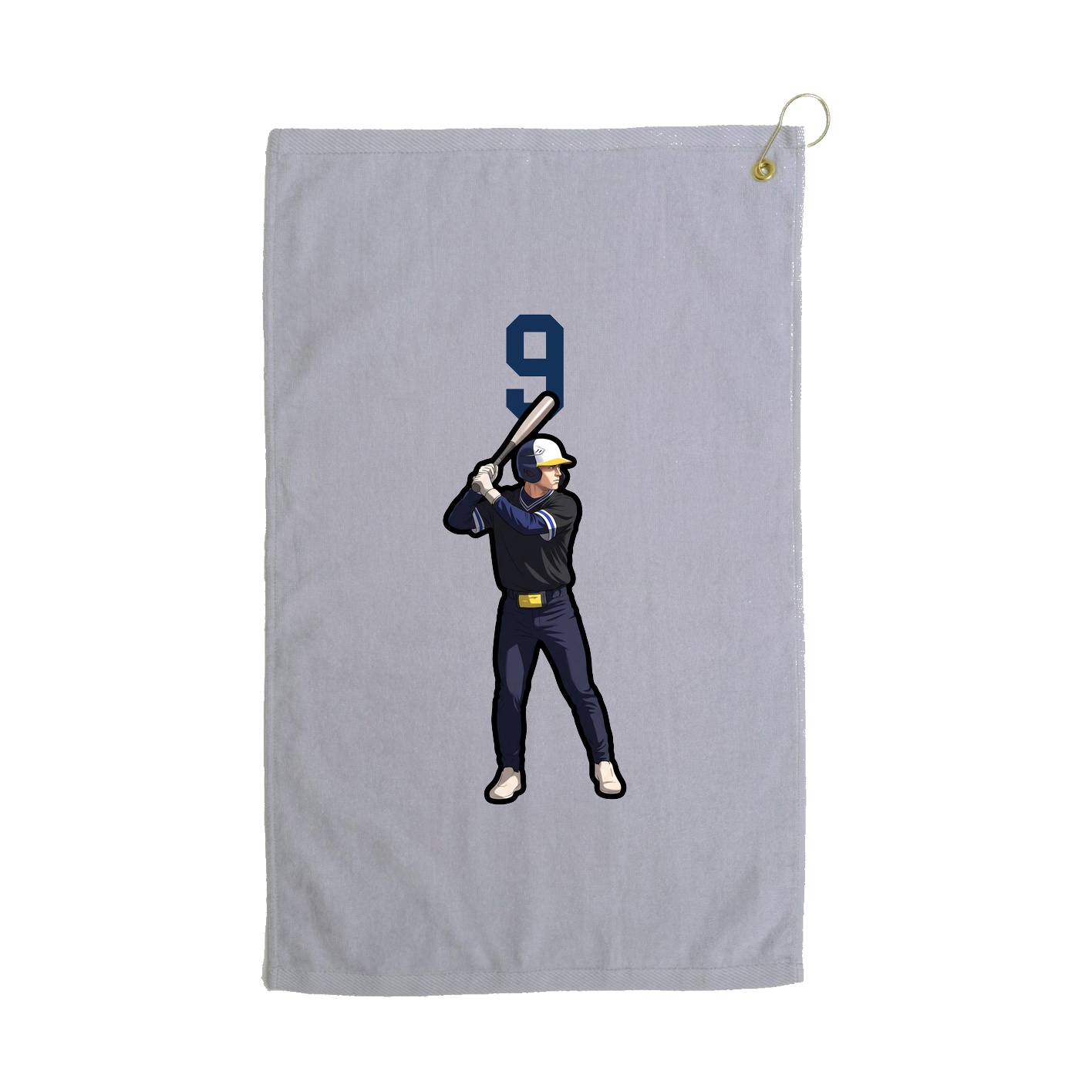 Golf Towel — Number Top in Grey