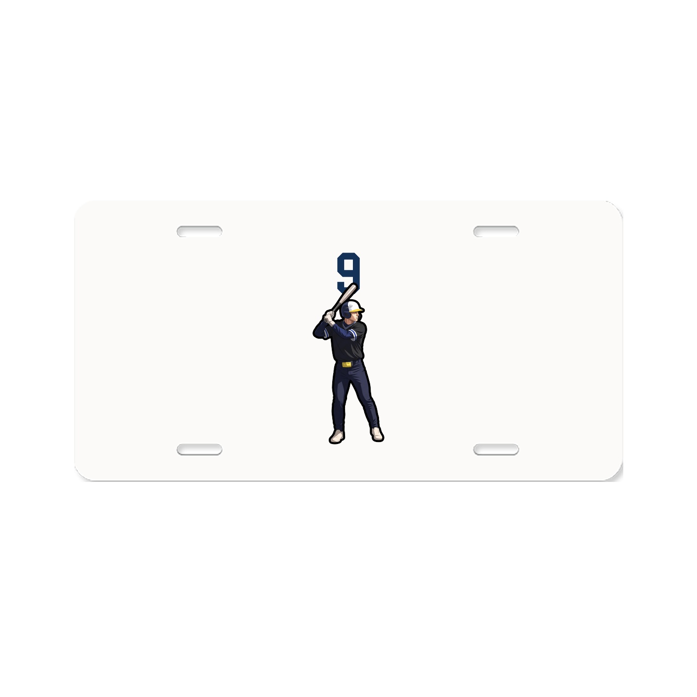 License Plate — Number Top in Classic