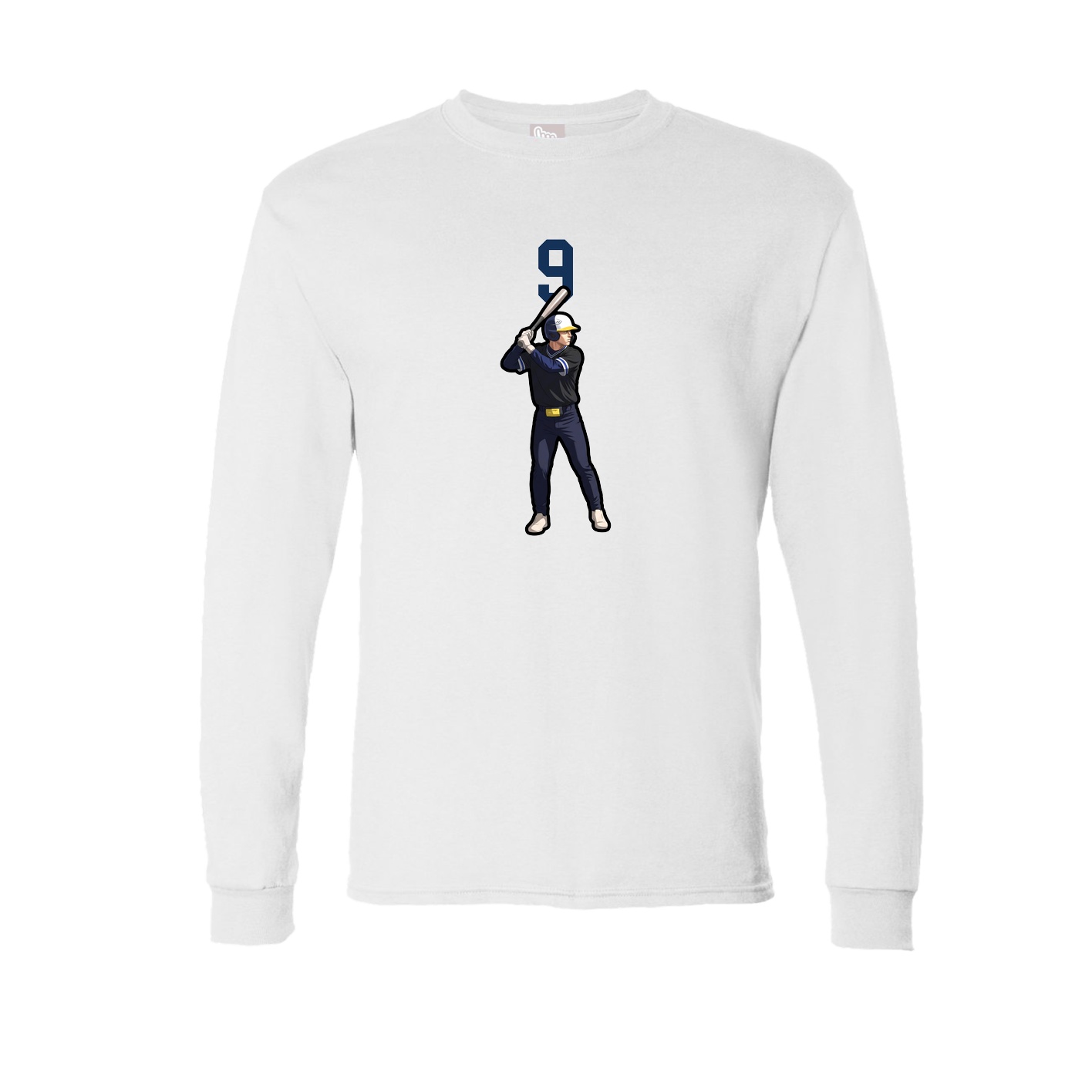 Long Sleeve Tee — Number Top in White