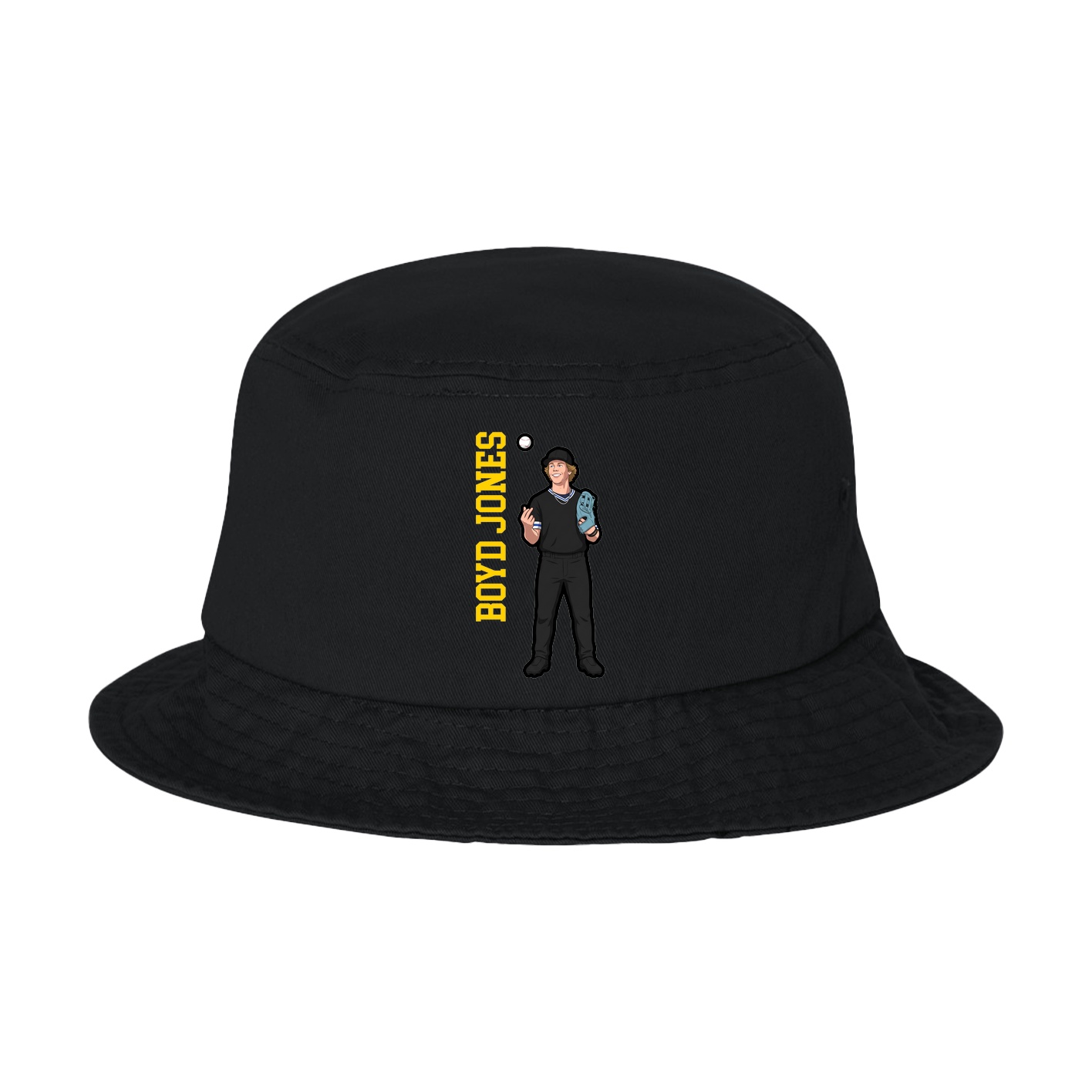 Bucket Cap — Name Vertical in Black