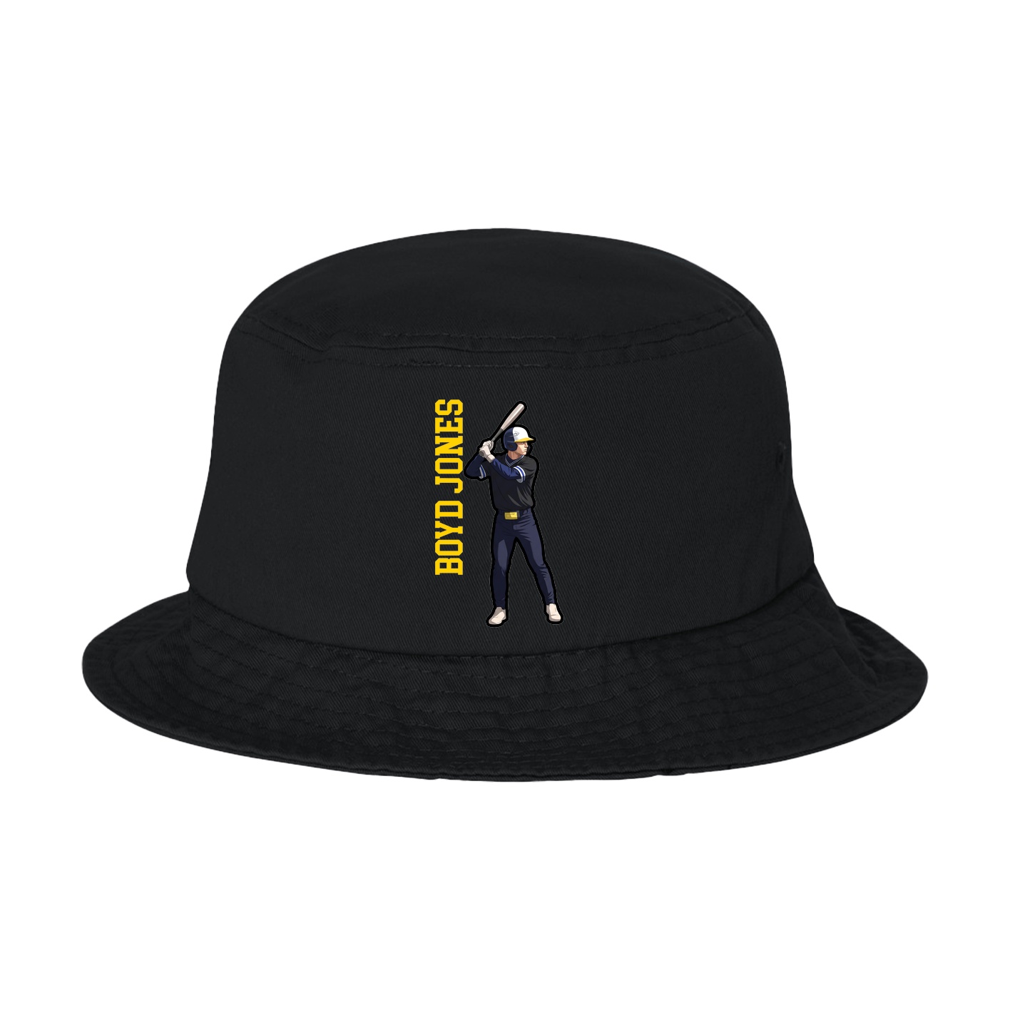 Bucket Cap — Name Vertical in Black