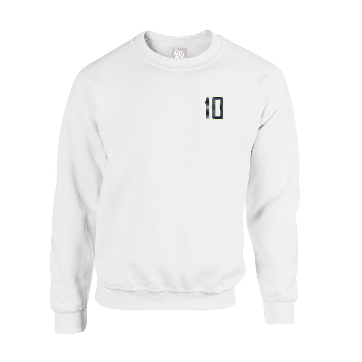 Fleece Crew — Front Shirsy in White