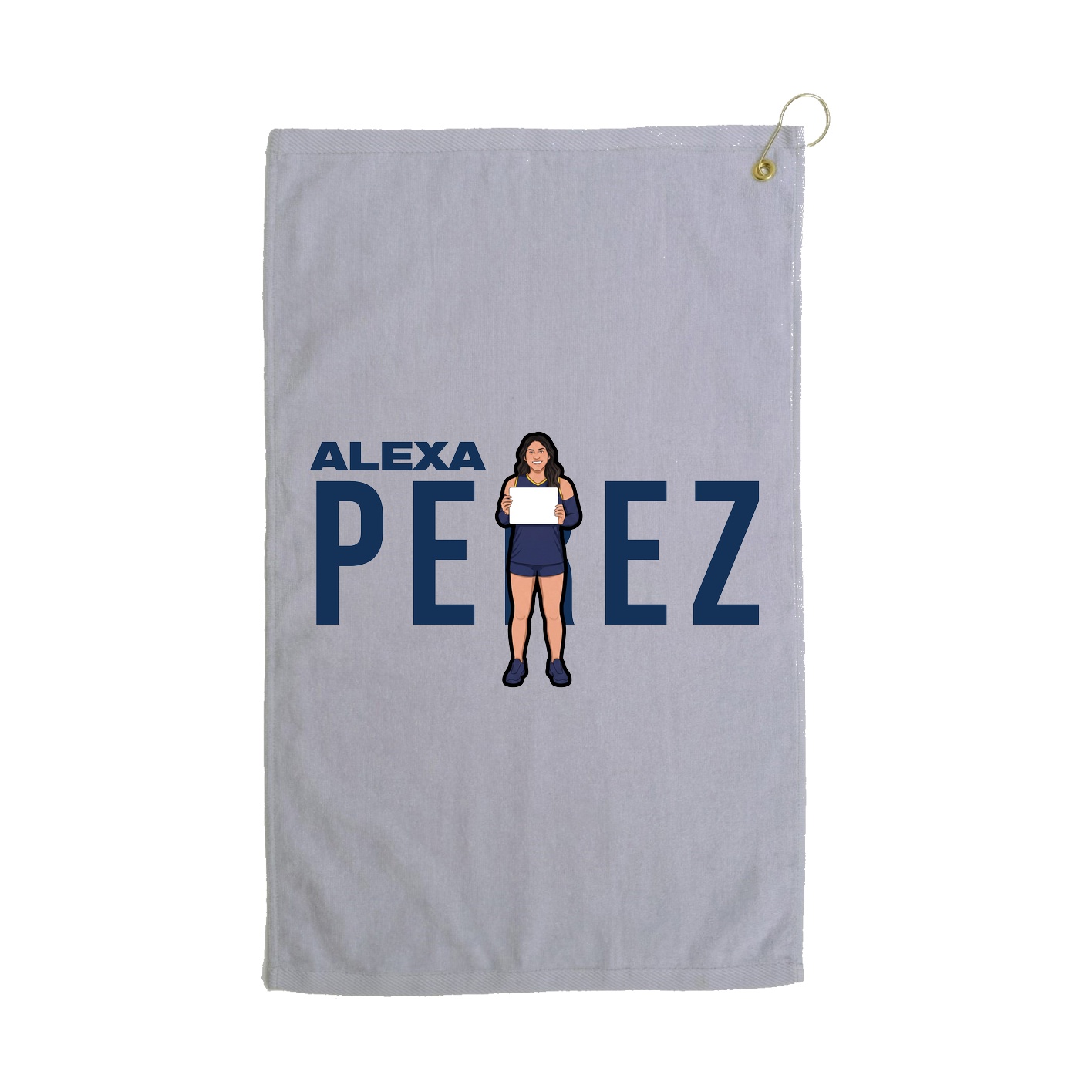 Golf Towel — Player Name in Grey