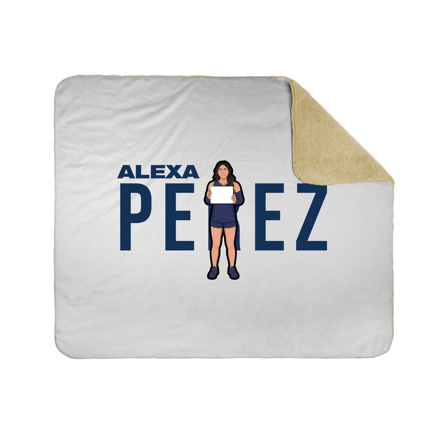 Throw Blanket — Player Name in White