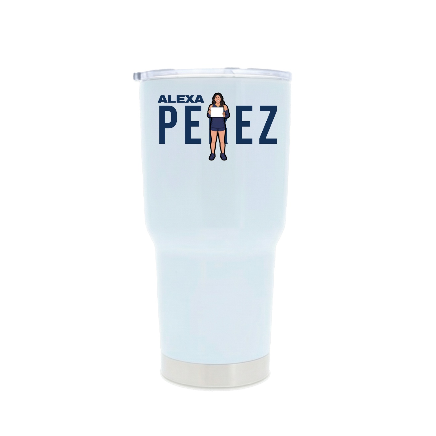 30oz Stainless Steel Tumbler — Player Name in White