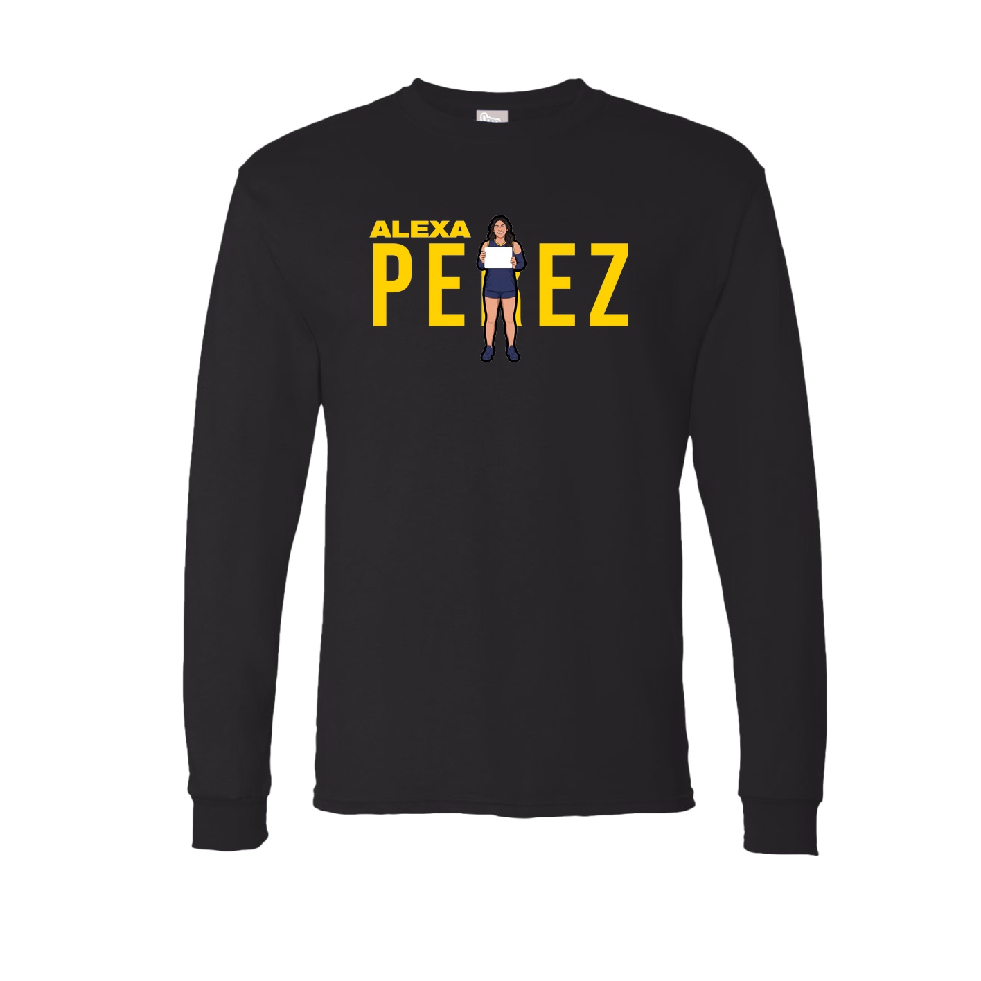 Long Sleeve Tee — Player Name in Black
