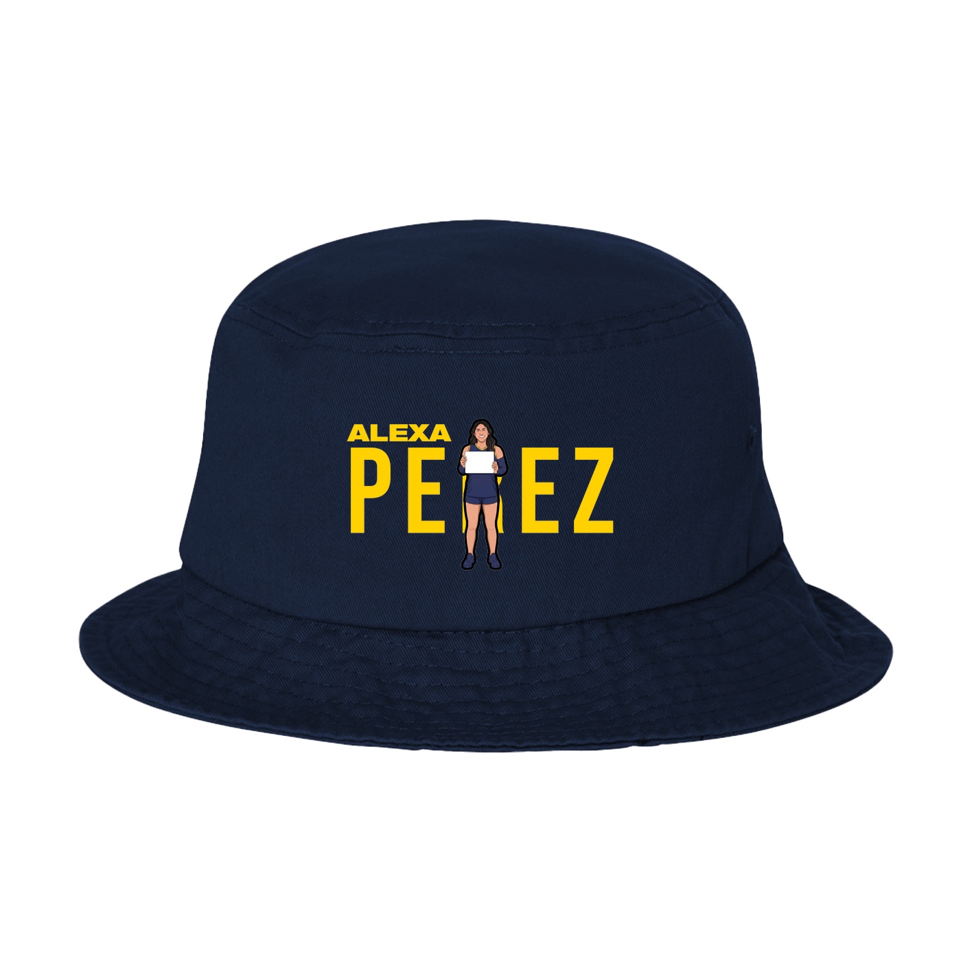 Bucket Cap — Player Name in Navy