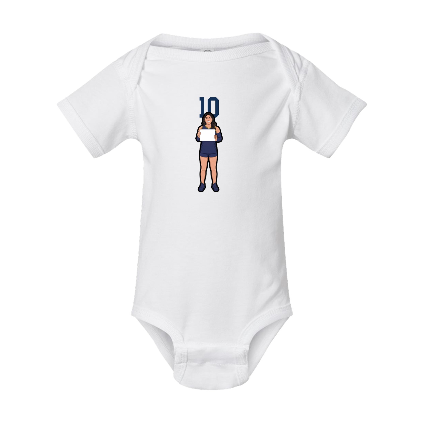 Baby Onesie — Number Top in White
