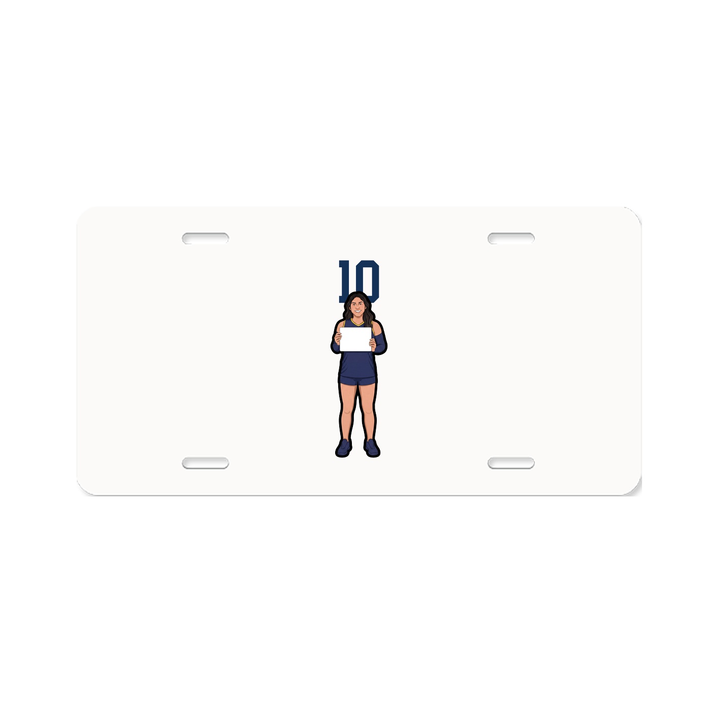 License Plate — Number Top in Classic