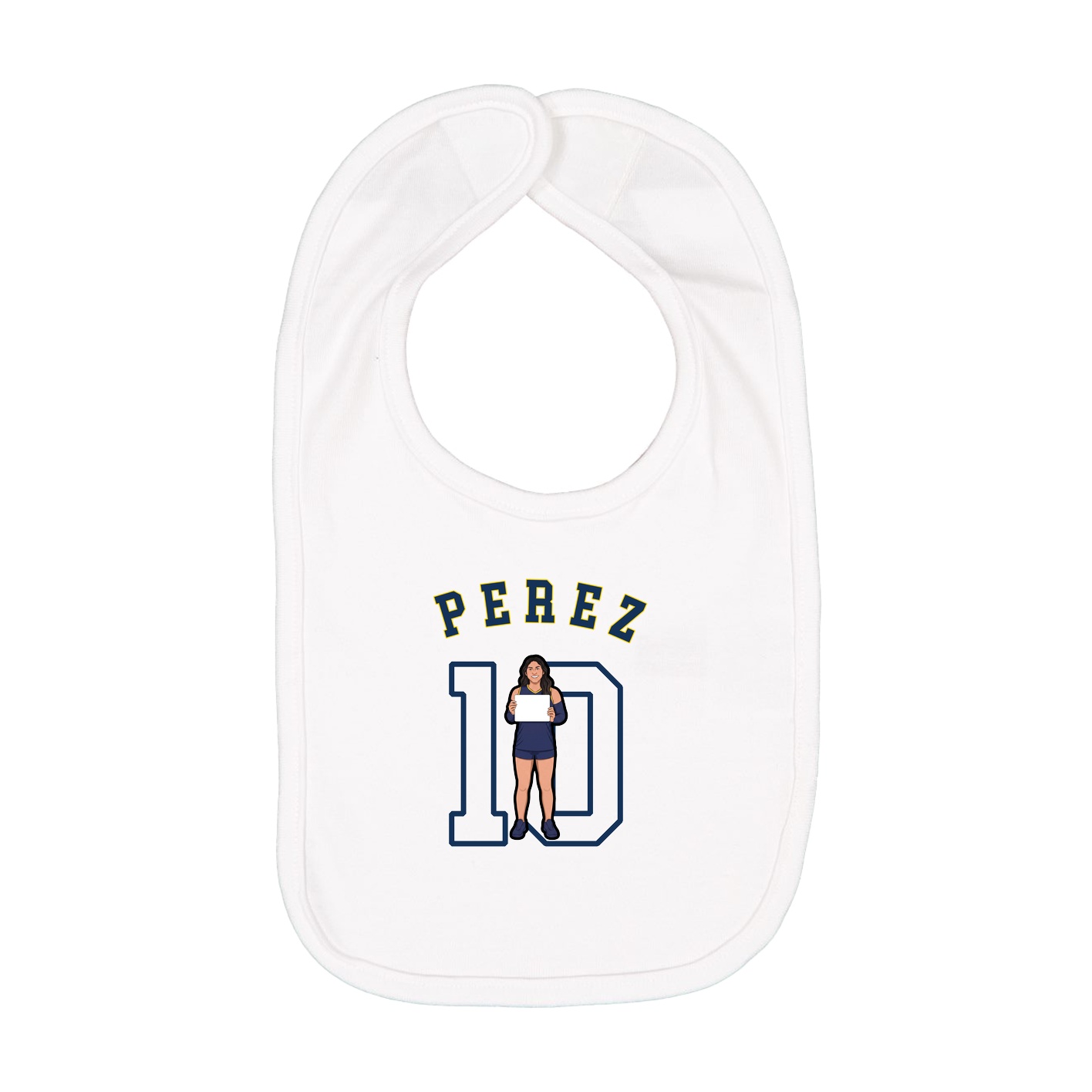 Infant Bib — Shirsey Arch in White