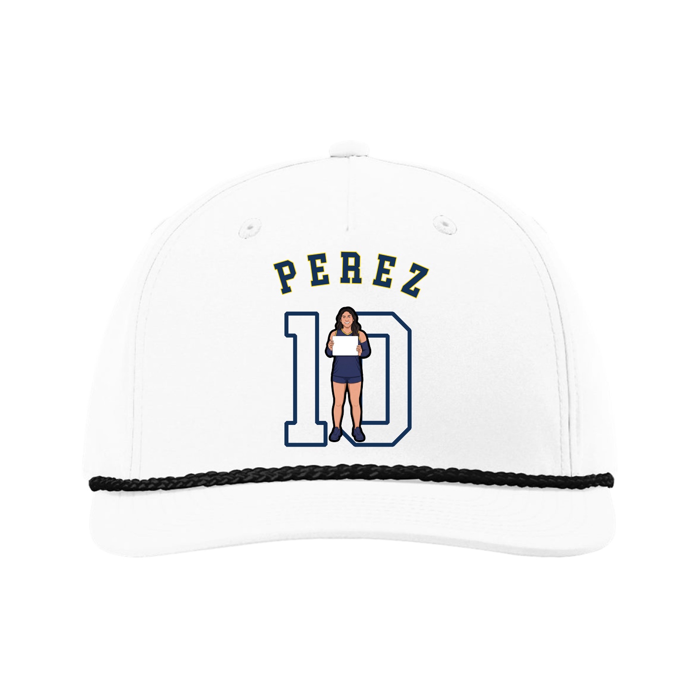 Five-Panel Classic Rope Cap — Shirsey Arch in White