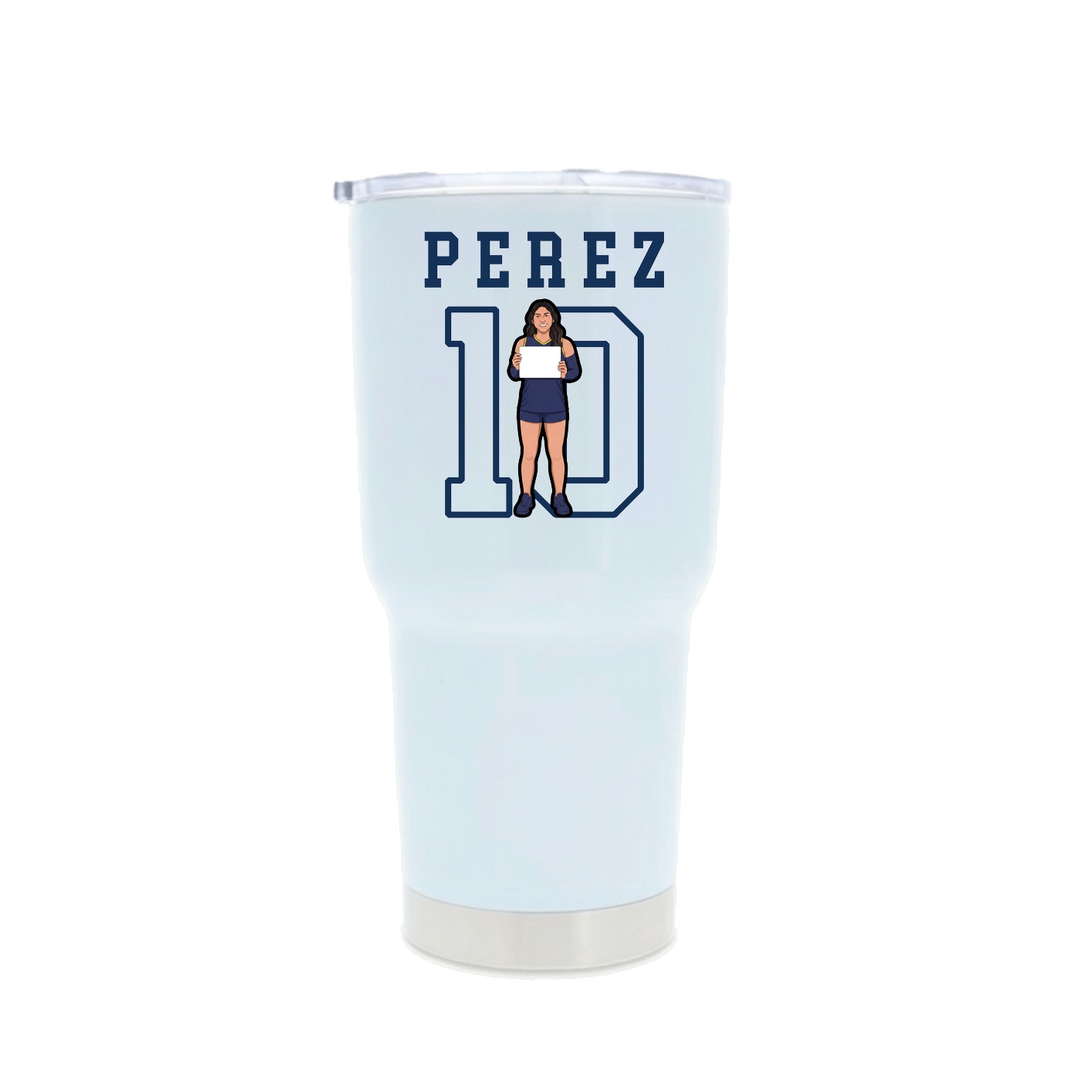 30oz Stainless Steel Tumbler — Shirsey in White