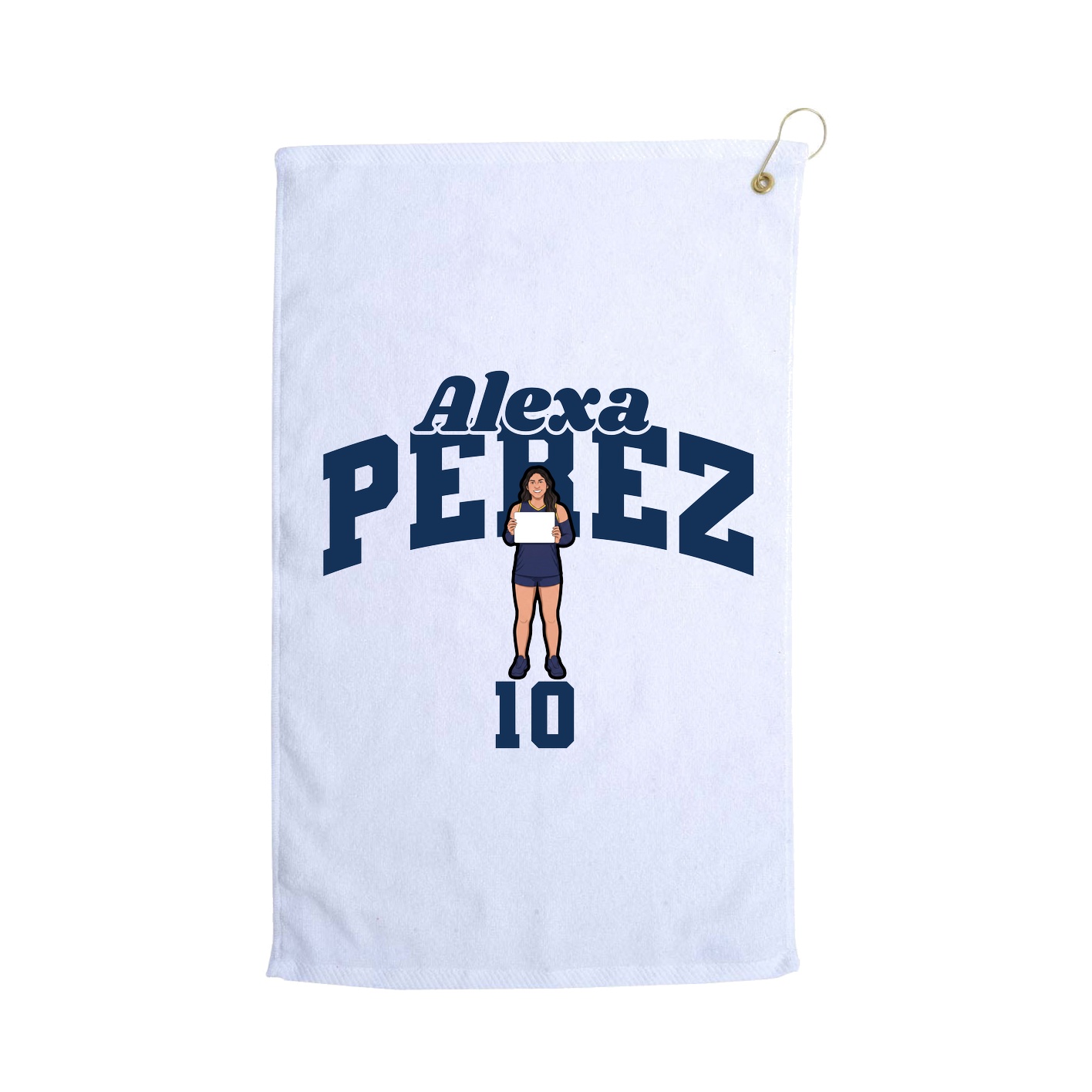Golf Towel — Signature Arch in White