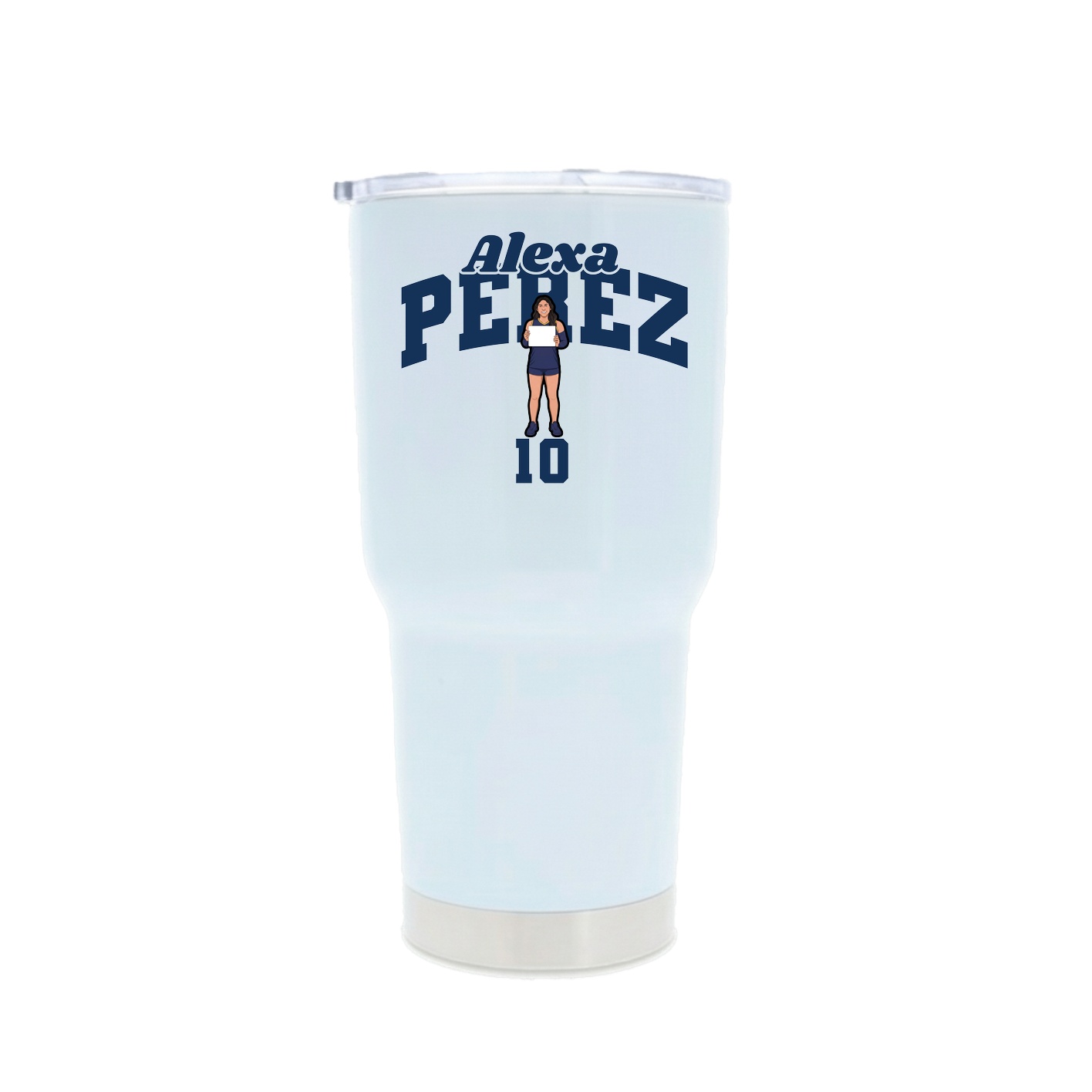 30oz Stainless Steel Tumbler — Signature Arch in White
