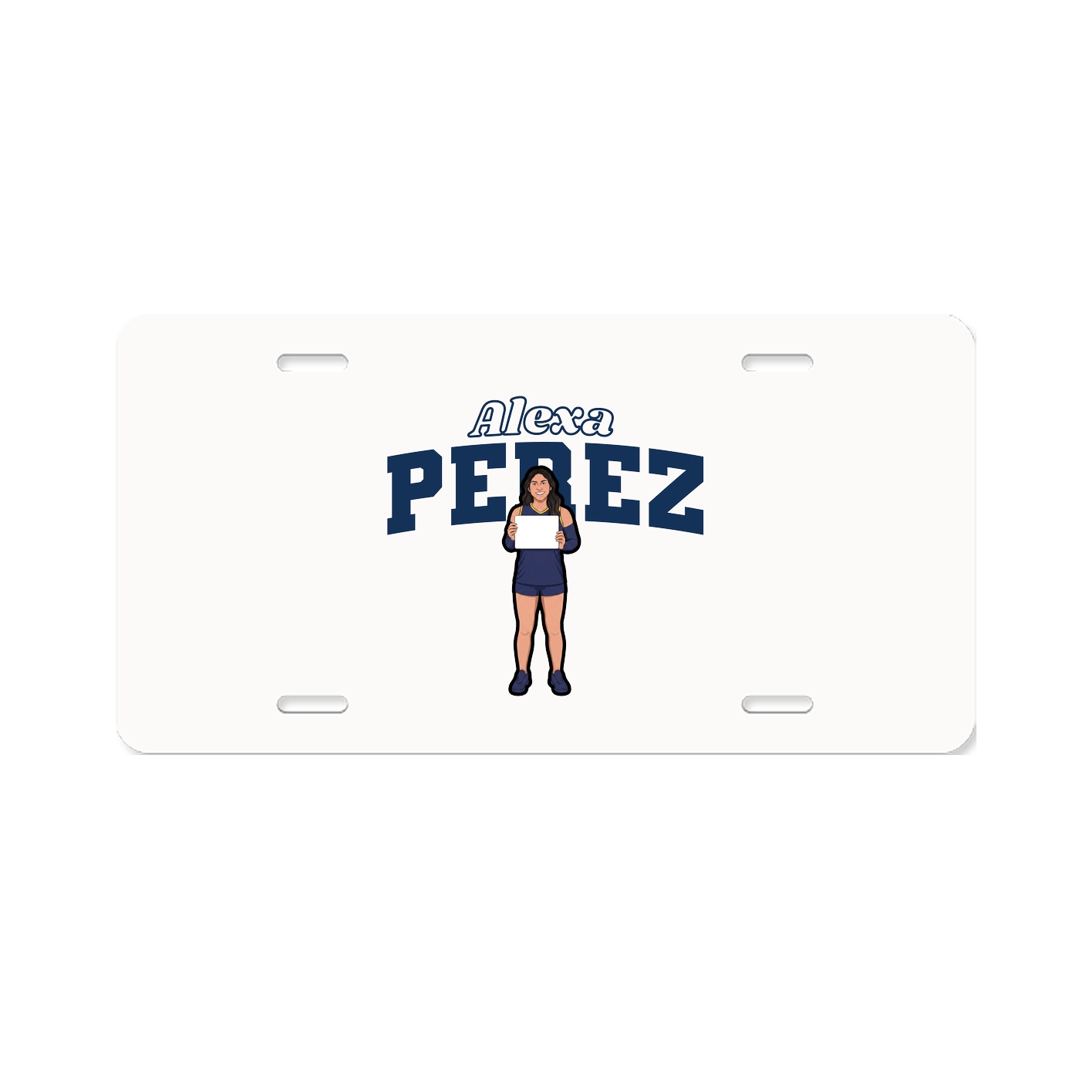 License Plate — Name Arch in Classic