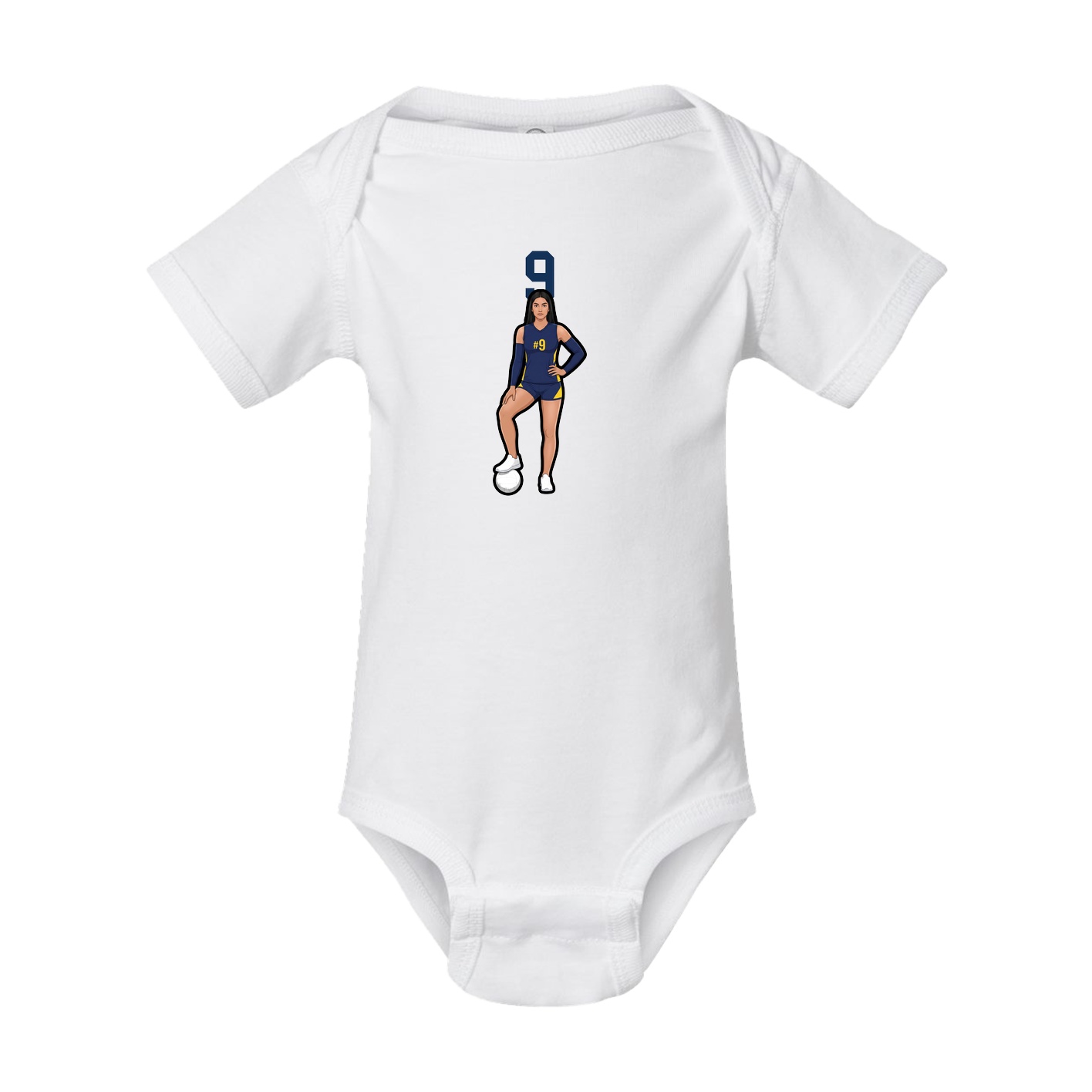 Baby Onesie — Number Top in White