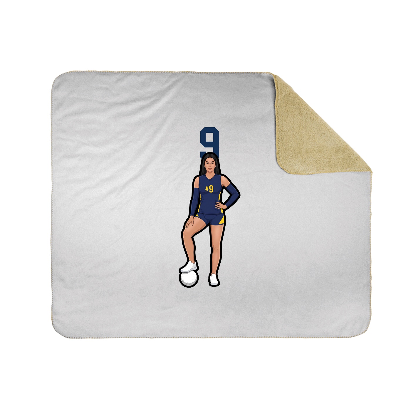 Throw Blanket — Number Top in White