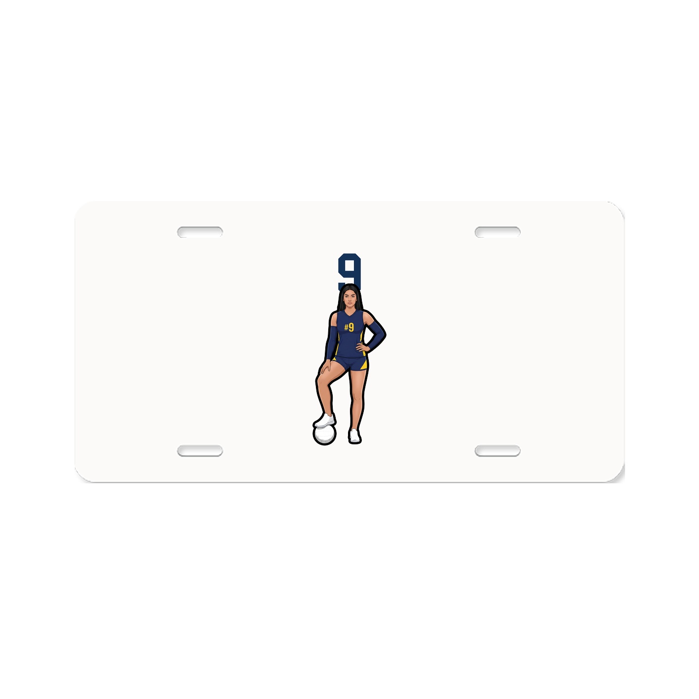 License Plate — Number Top in Classic
