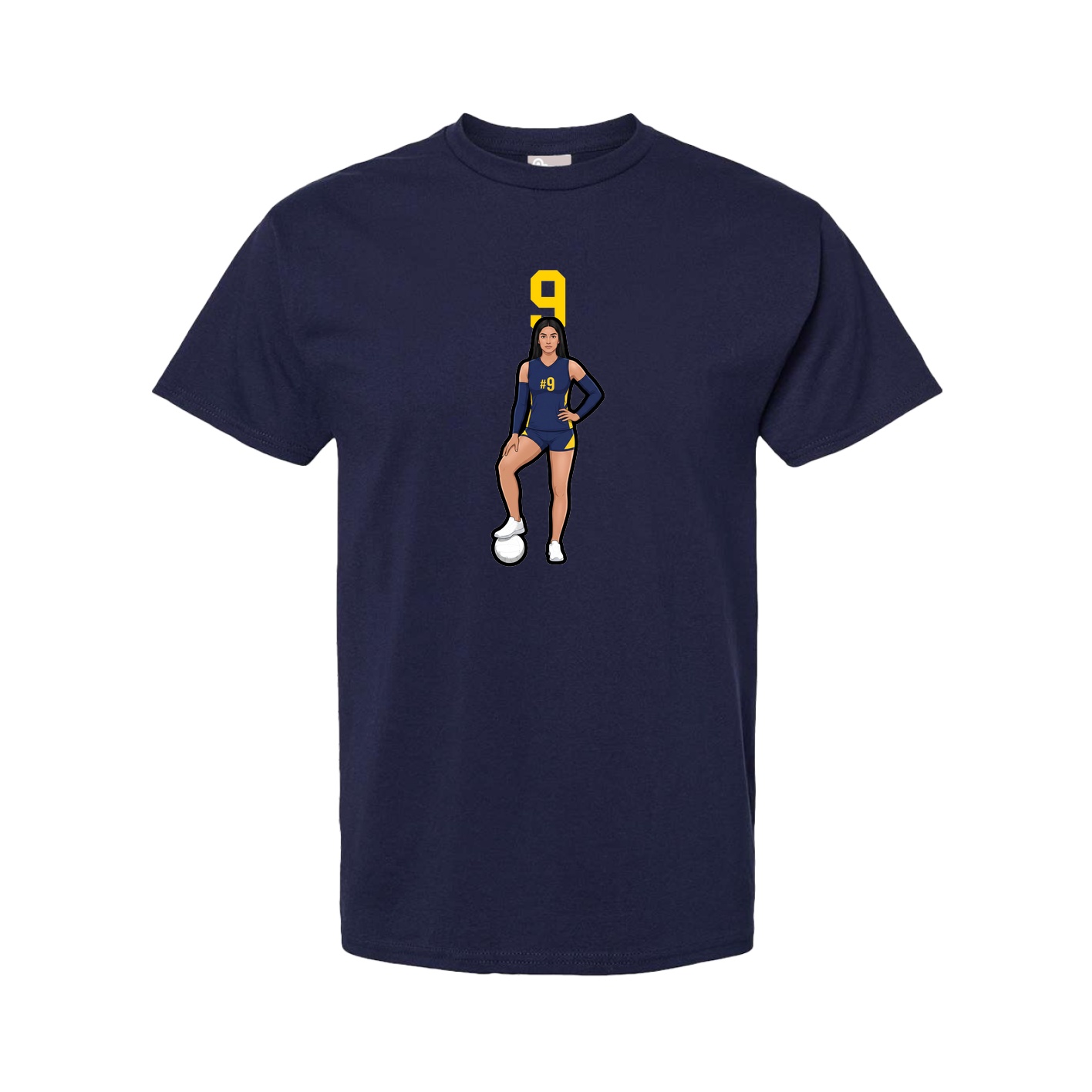 Tee — Number Top in Navy