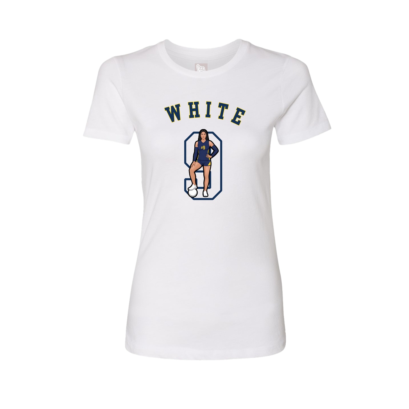 Fitted Women's Tee — Shirsey Arch in White