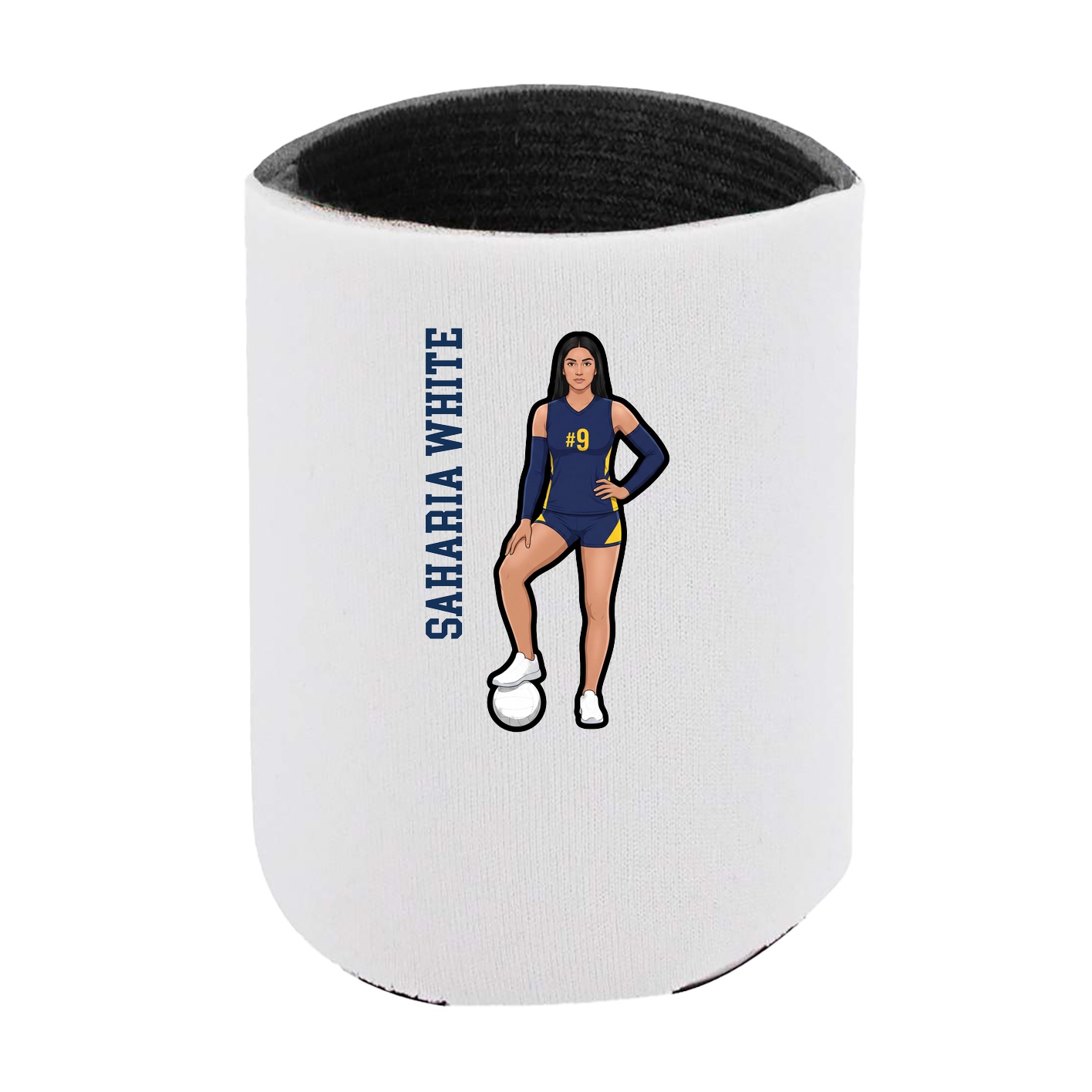 Can Holder — Name Vertical in White