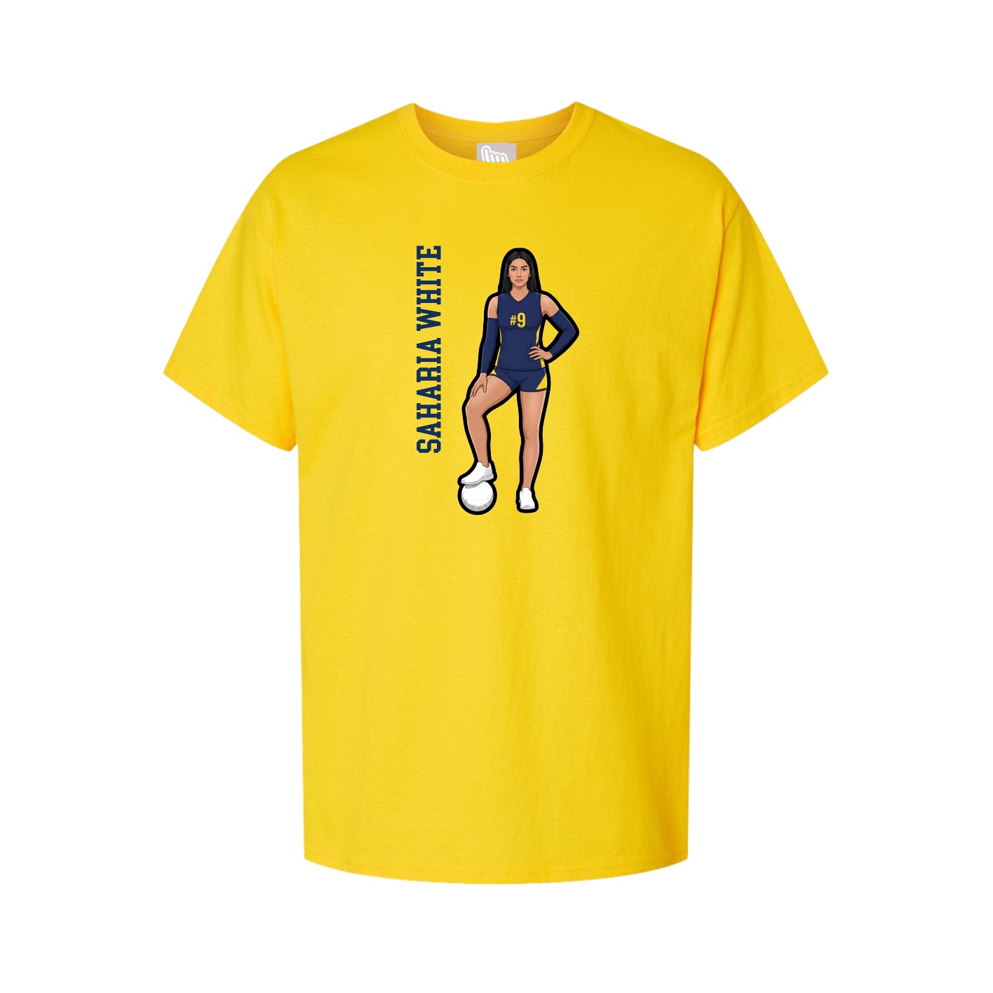 Tee — Name Vertical in Gold