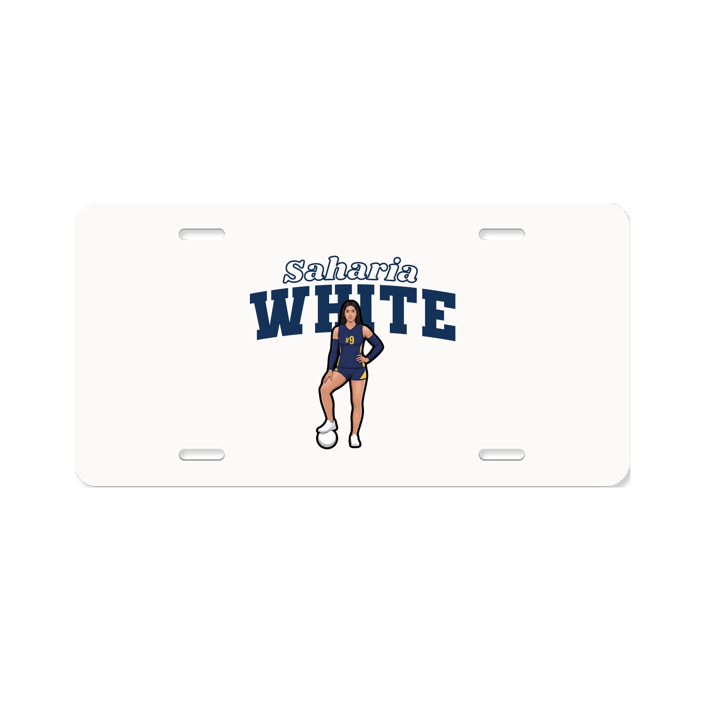 License Plate — Name Arch in Classic