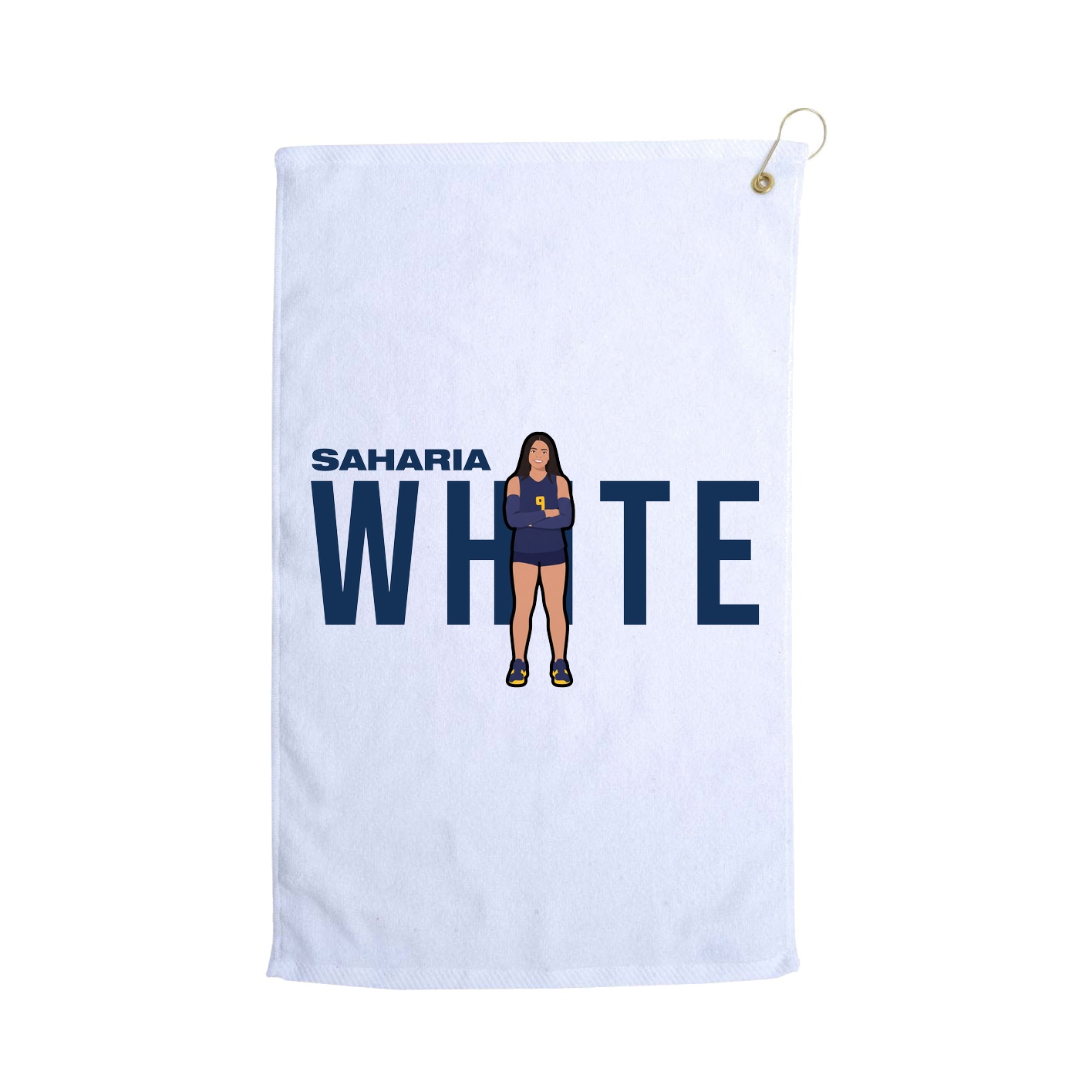 Golf Towel — Player Name in White