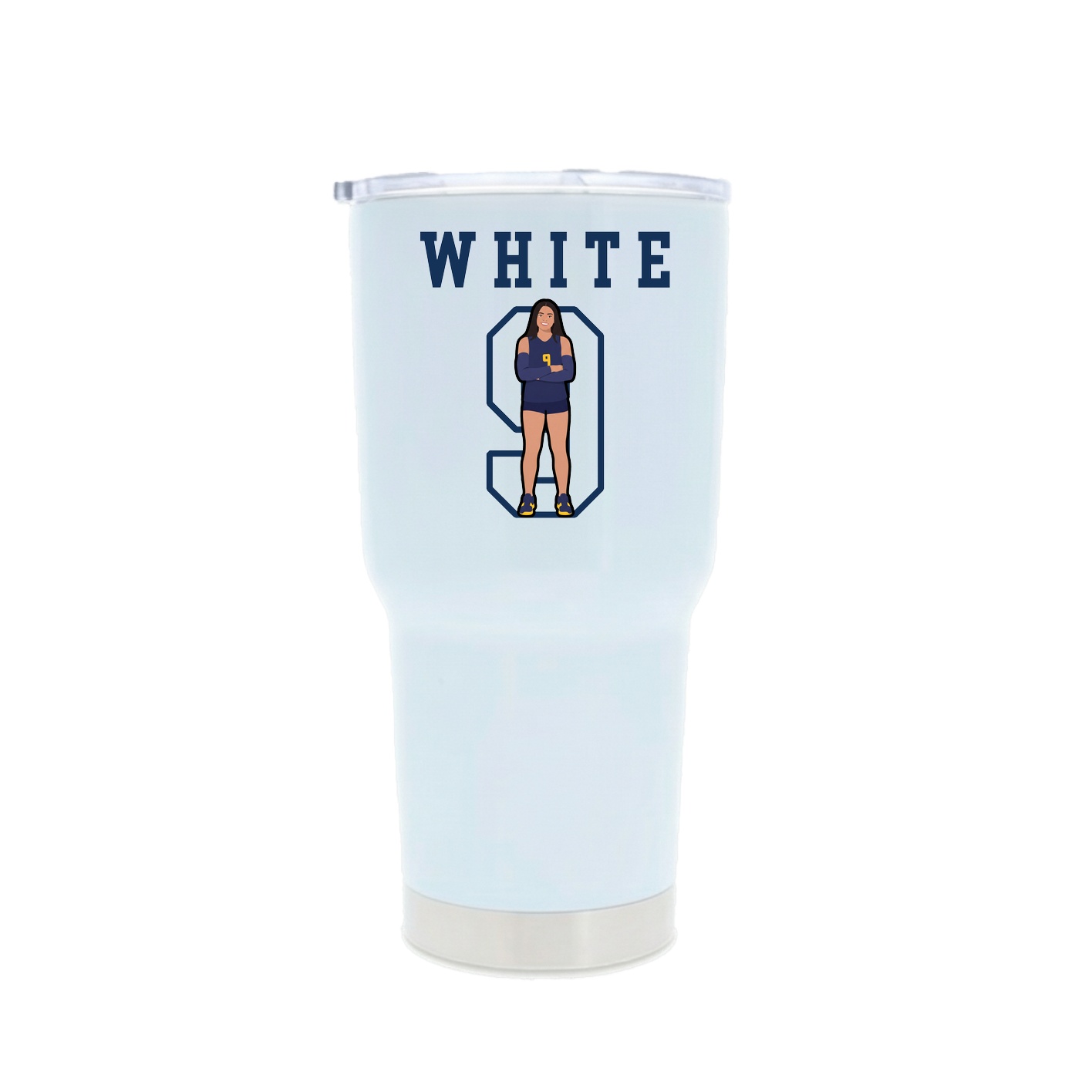 30oz Stainless Steel Tumbler — Shirsey in White