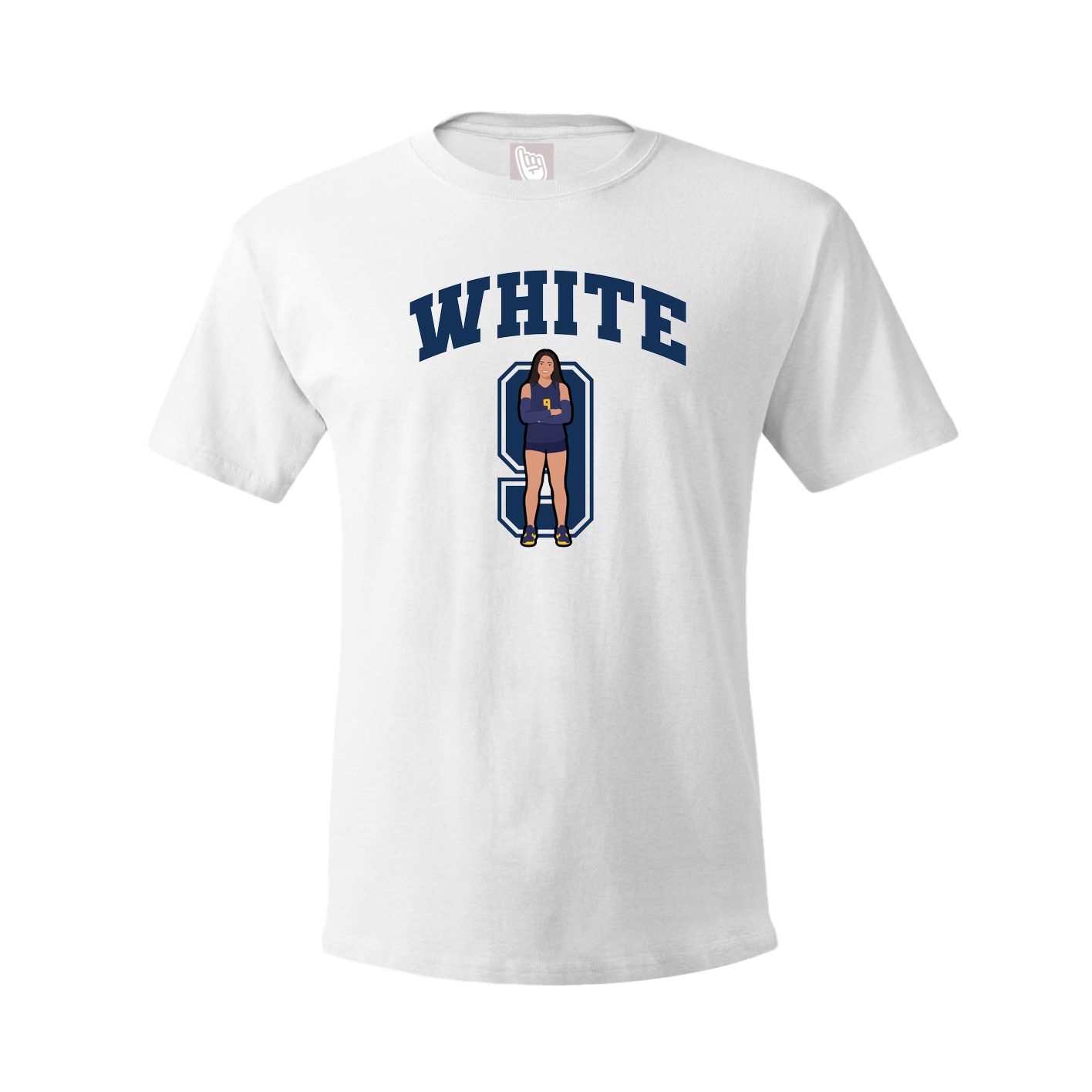 Youth Tee — Number in White